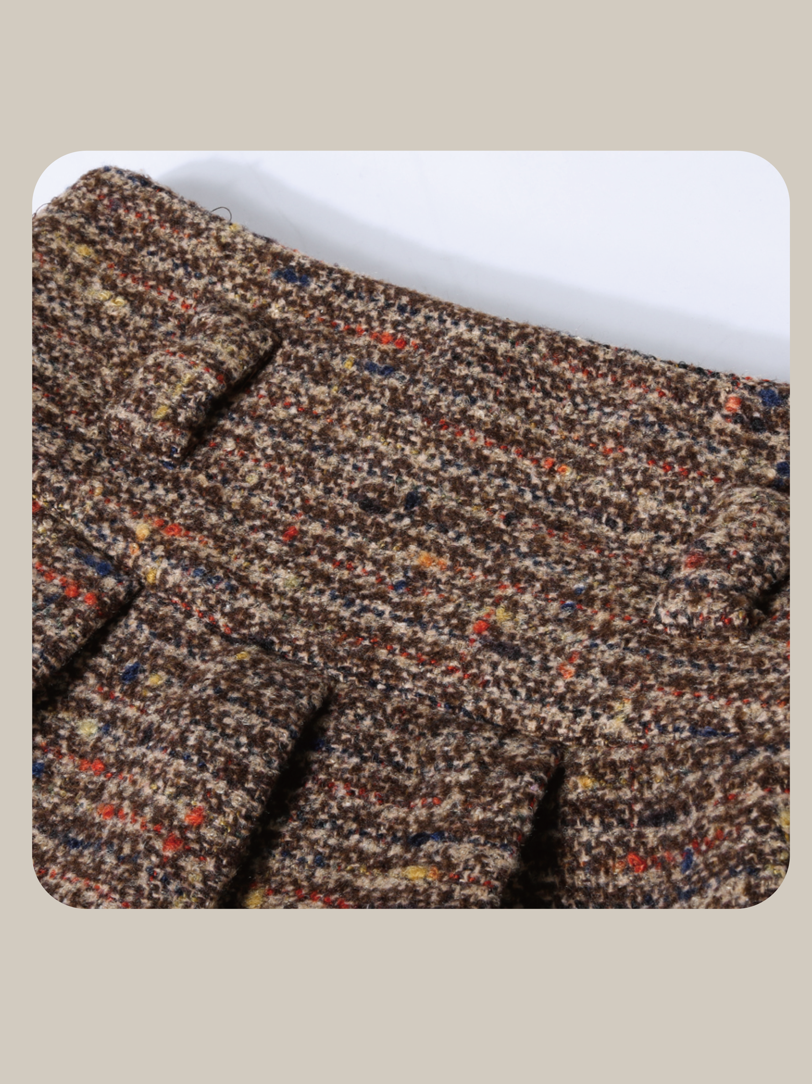 Brown Color Tweed Style Set Up ブラウンカラーツイードスタイルセットアップ