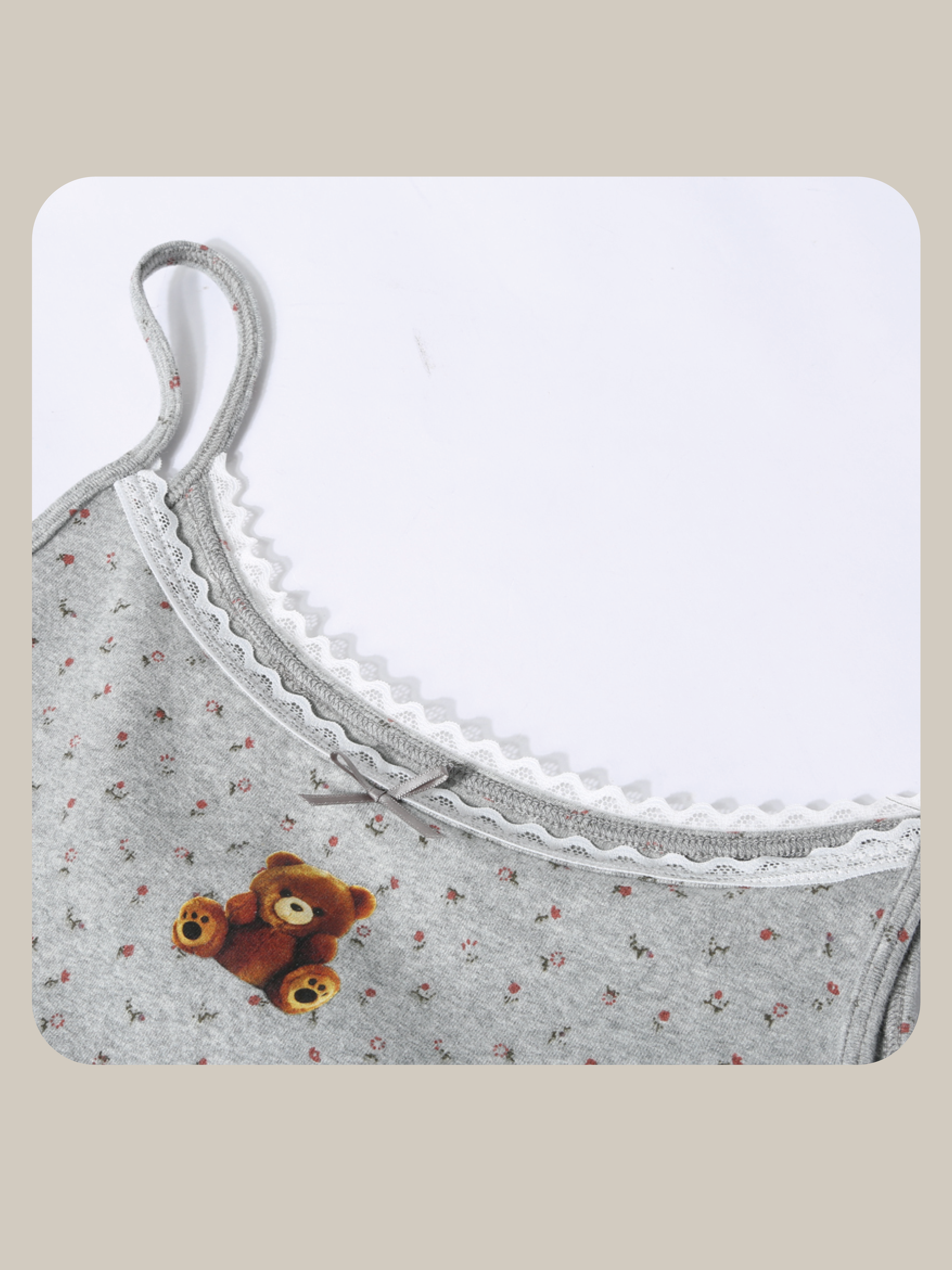 Floral Print Tiny Bear Cami/フローラルプリントタイニーベアキャミ