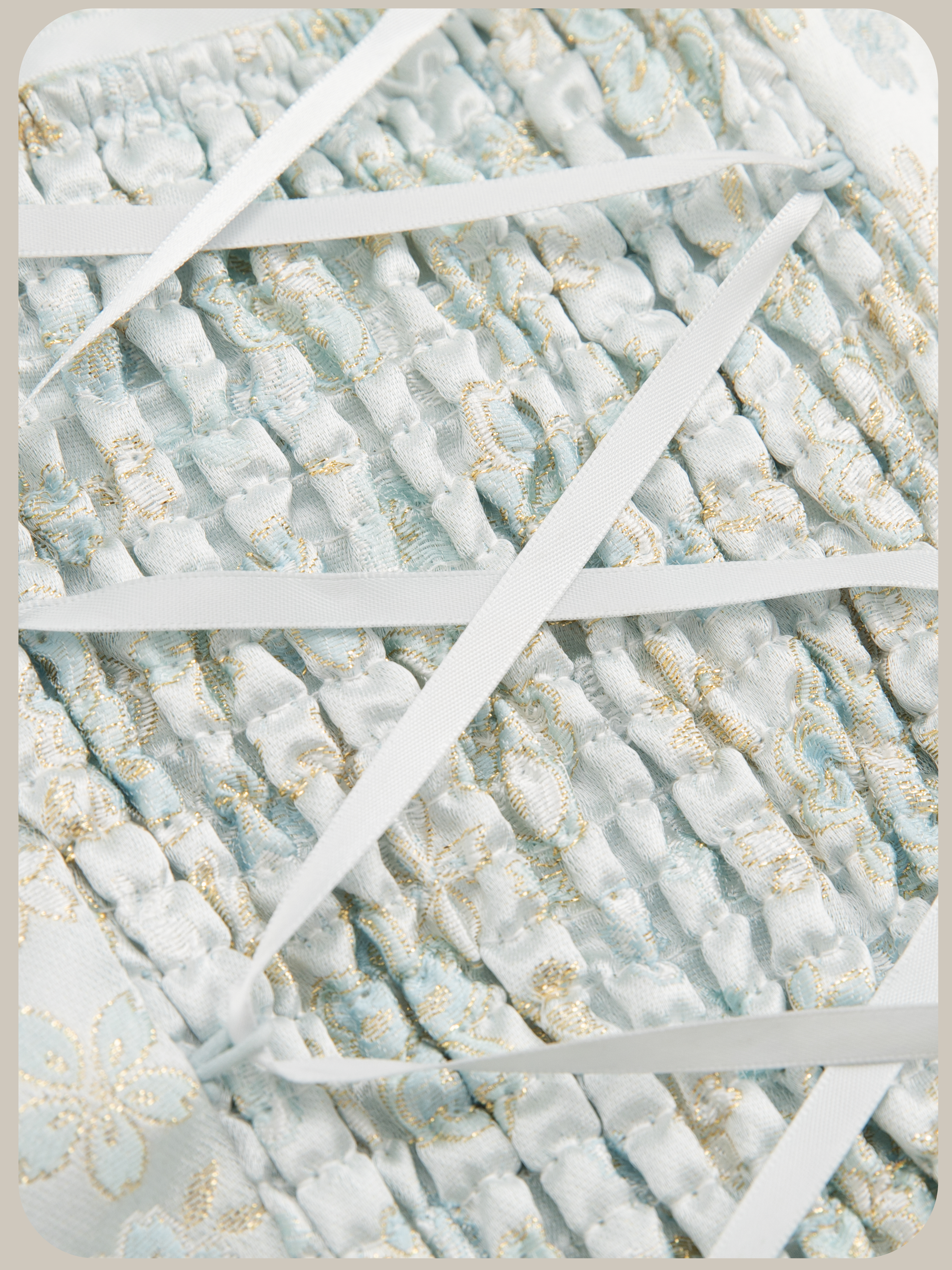 Mint Jacquard Back Bow Flare Dress/ミントジャカードバックリボンフレアドレス