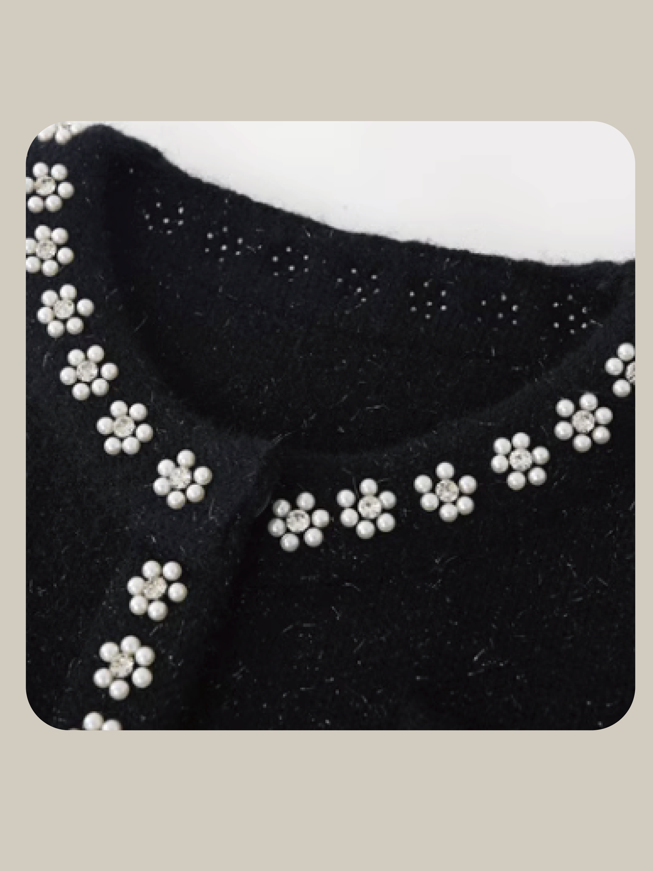 Beaded Flower Style Knit Set-Up  ビーズフラワー風ニットセットアップ