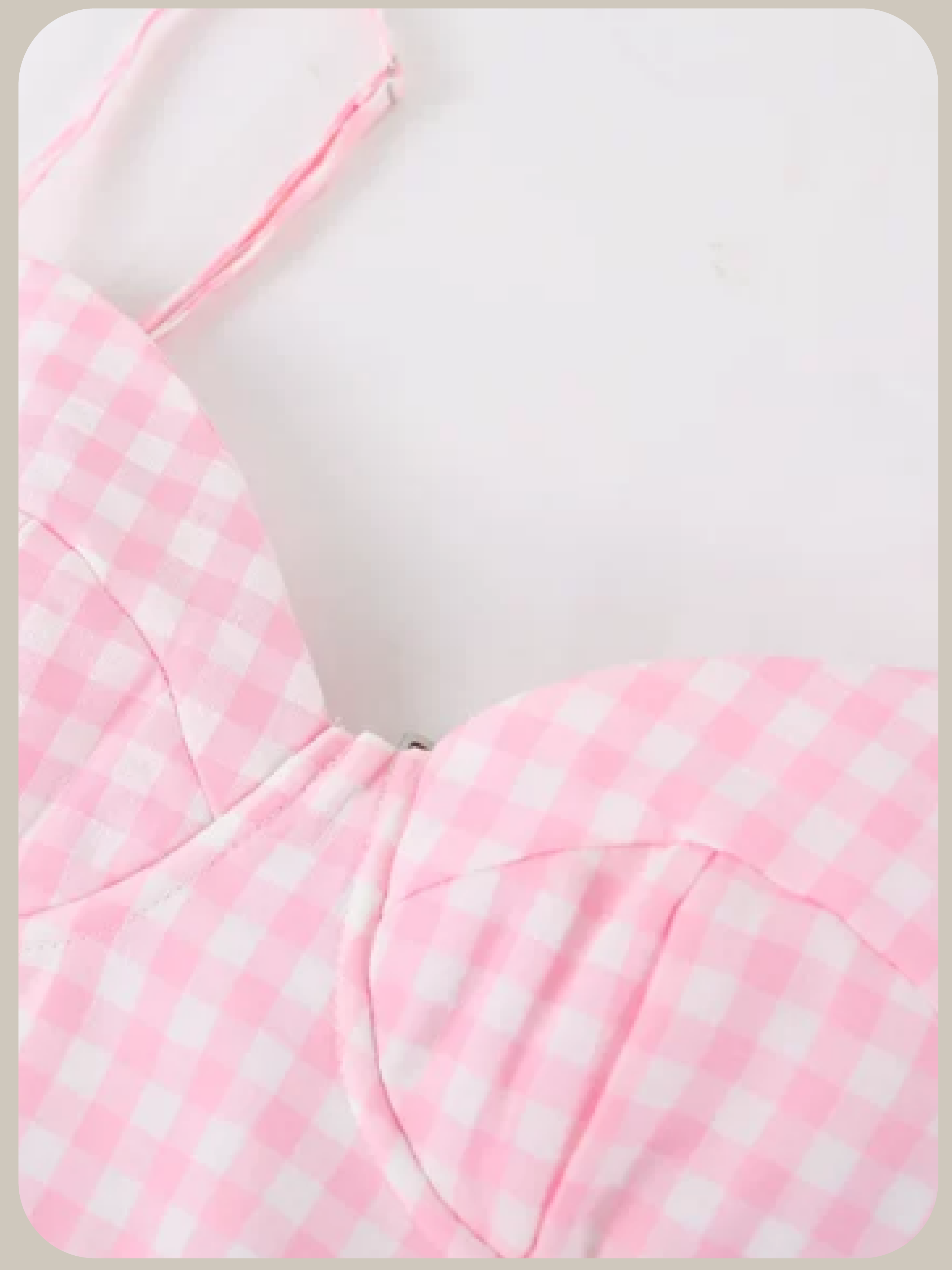 Bow Peplum Gingham Dress Set Up/リボン付きペプラムギンガムドレスセット