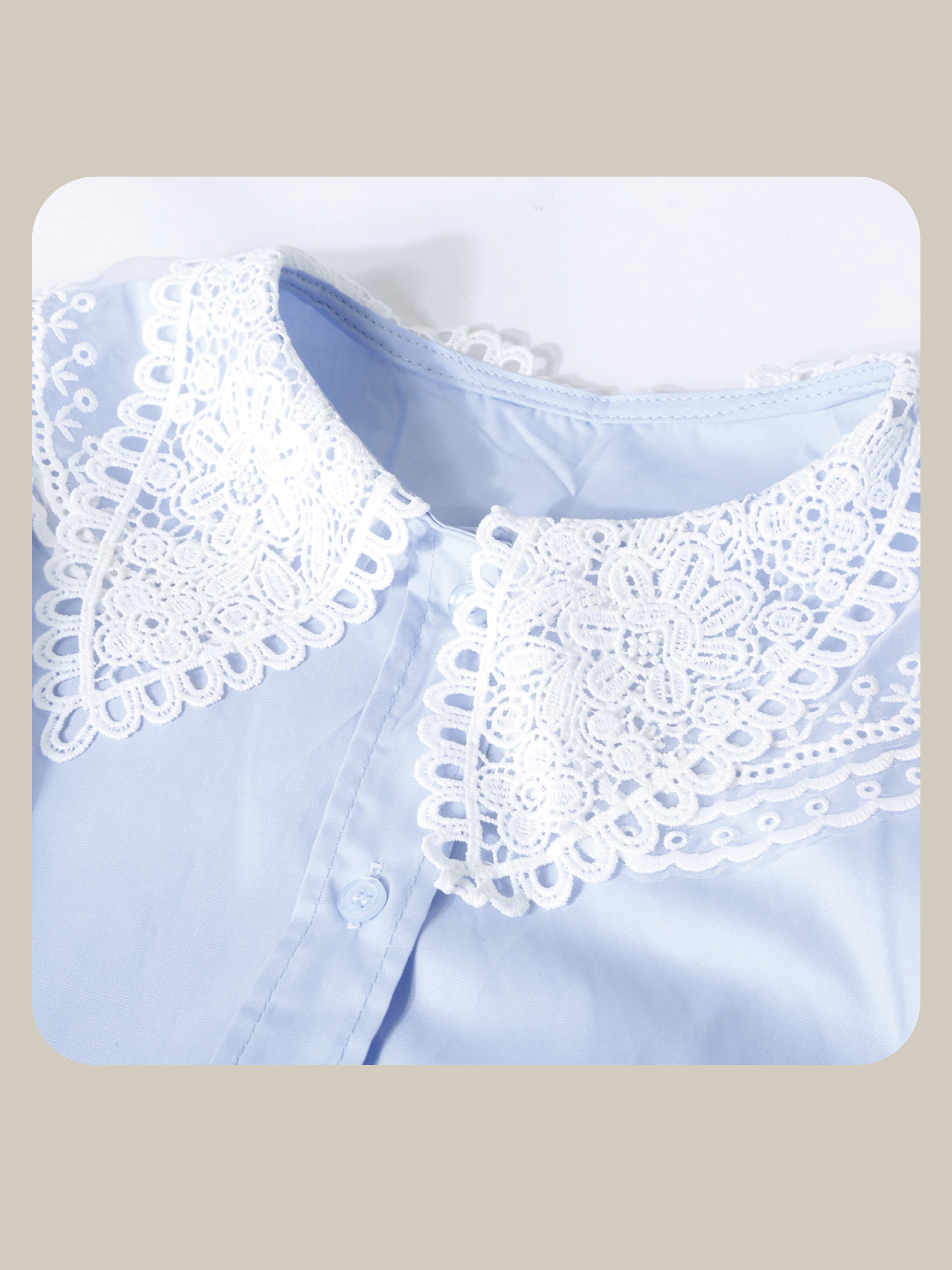 Double Lace Collar Shirt/ダブルレースカラーシャツ