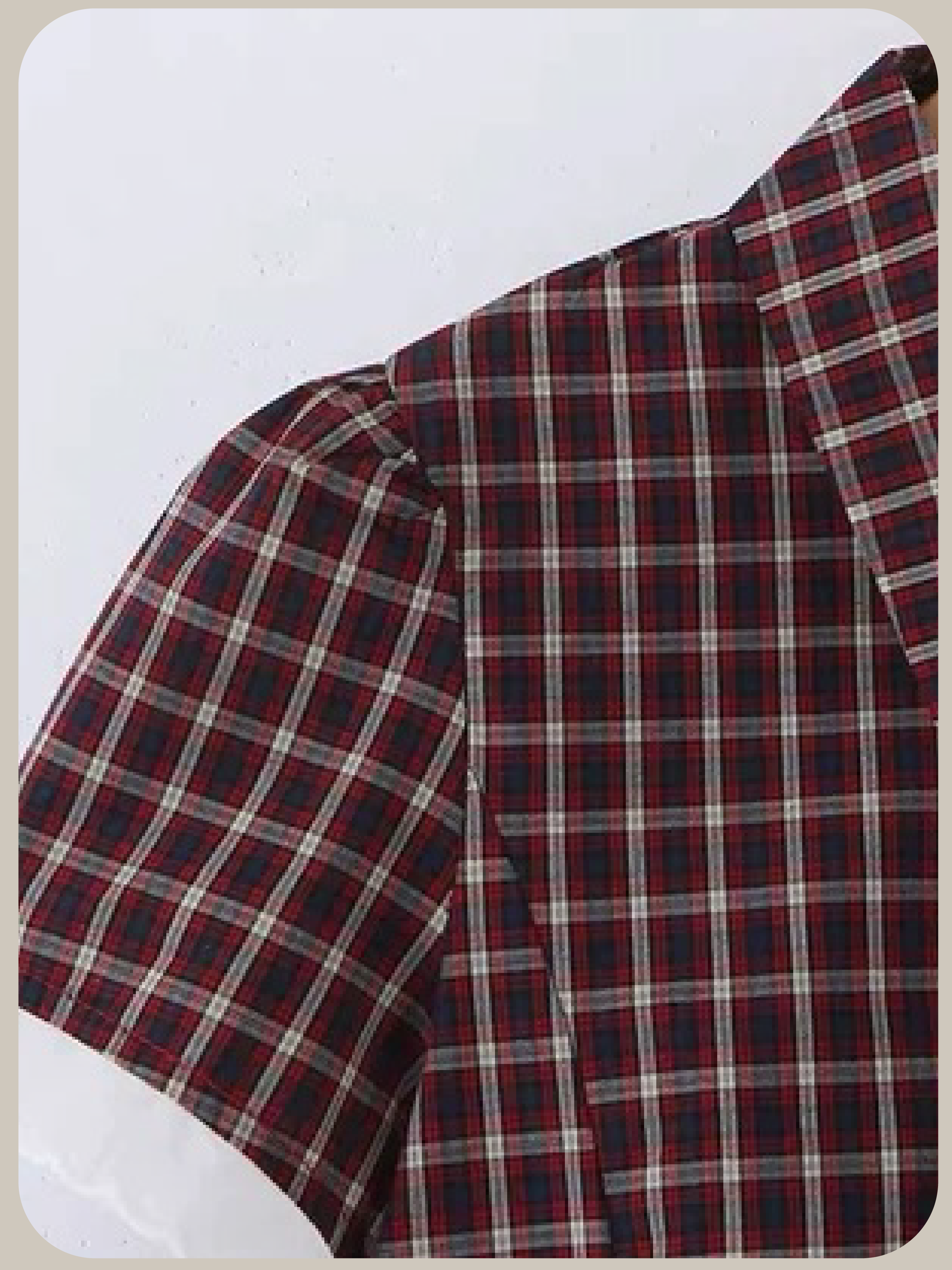 Sweet Plaid Lace Piping Shirt Set Up/スウィートチェック柄レースパイピングシャツセットアップ