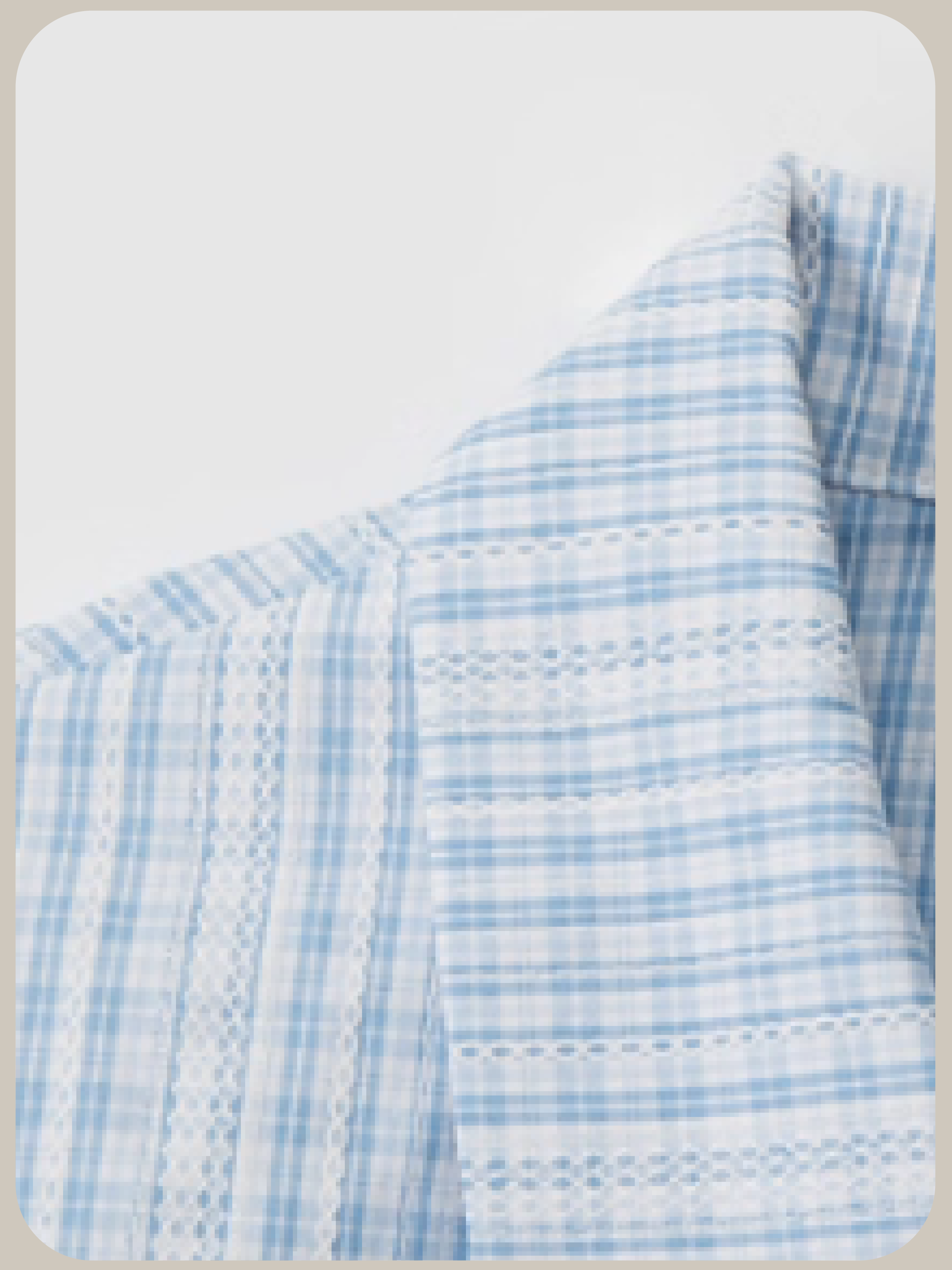 Flare Lace Stitching Plaid Shirt/フレアレースステッチチェックシャツ