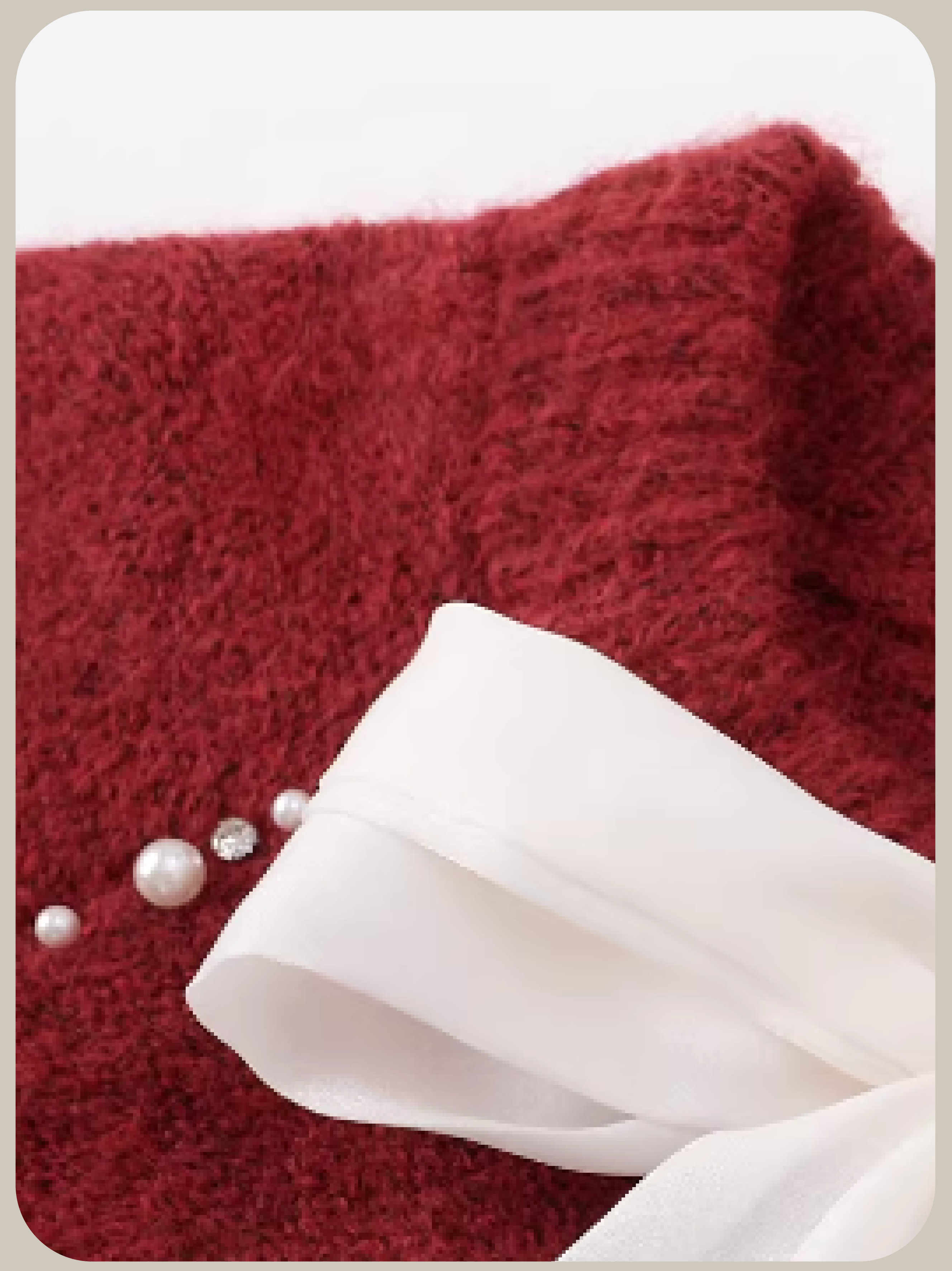 Sweet Beads Deco Ribbon Sweater/スイートビーズデコリボンセーター