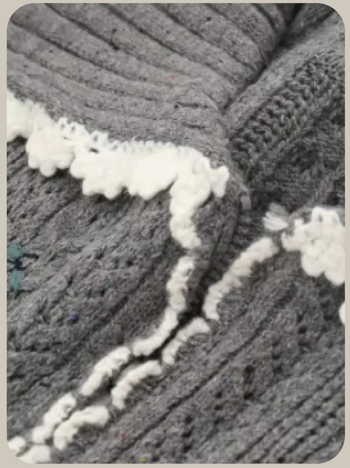 Texture Embroidery Scalloped Lace Trim Cardigan/テクスチャー刺繍スカラップレーストリムカーディガン