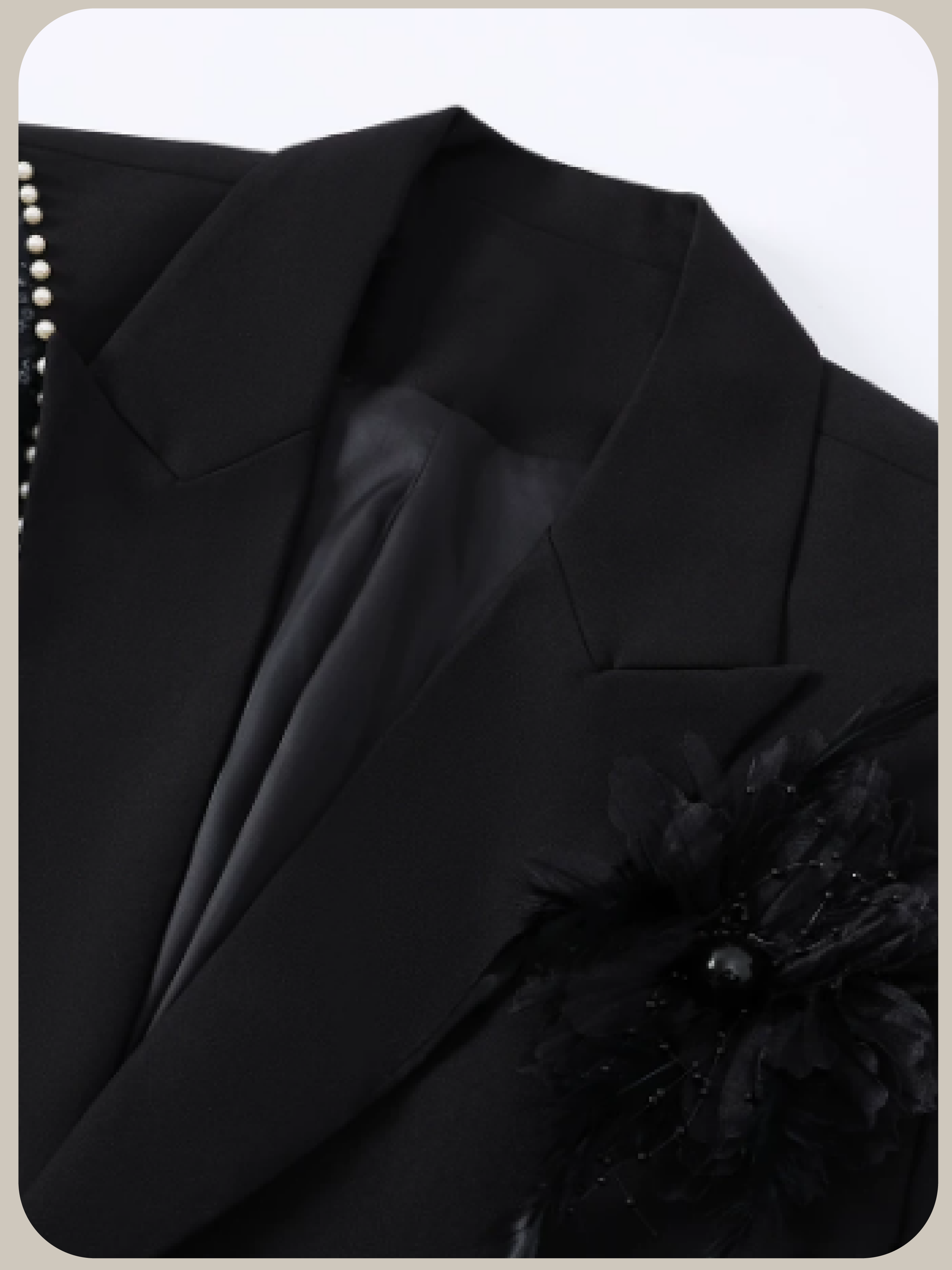 Texture Sequin Design Pearl Jacket/テクスチャースパンコールデザインパールジャケット