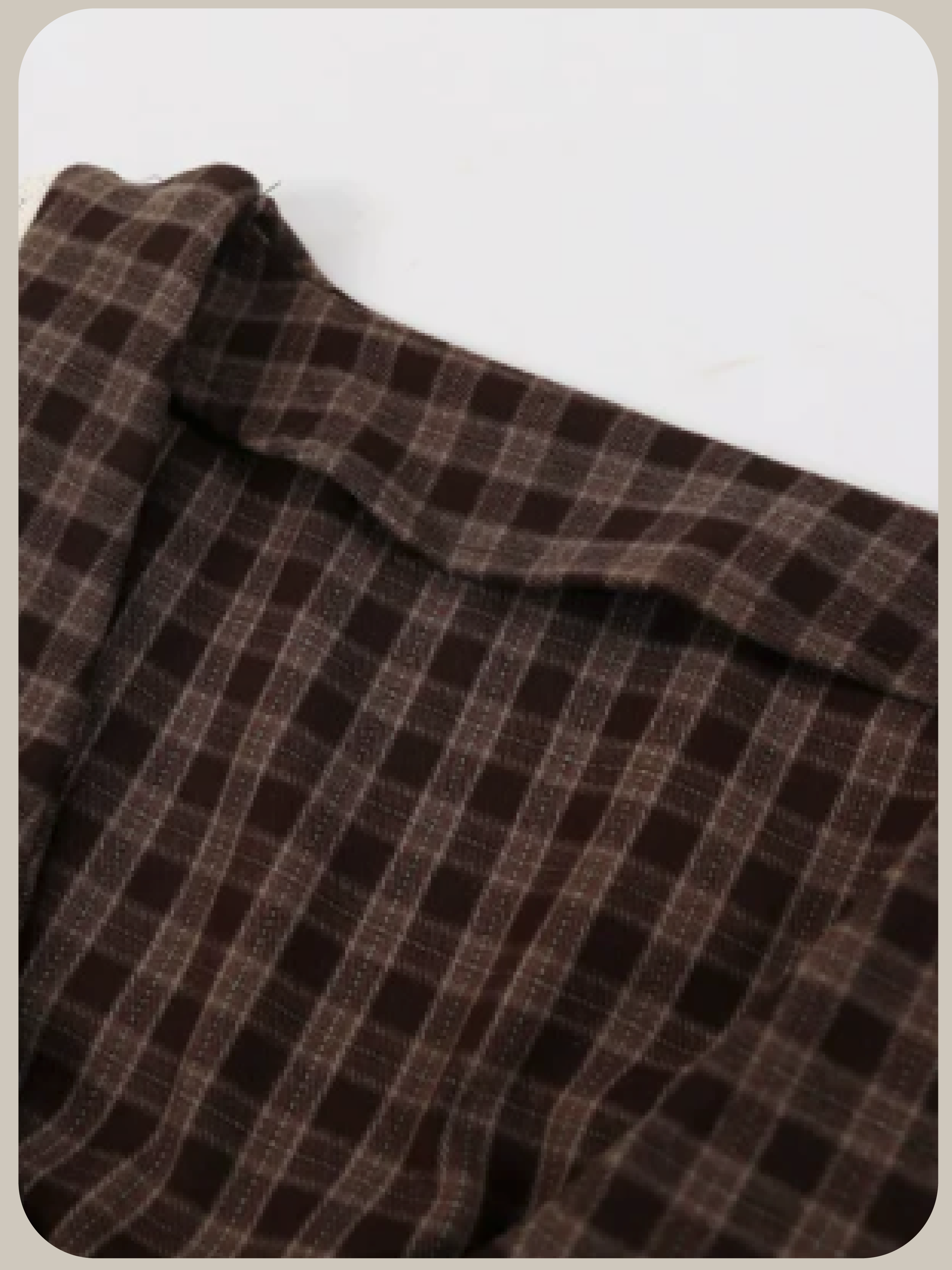 Coffee Plaid Waisted One Piece/コーヒーチェック柄ウエストワンピース