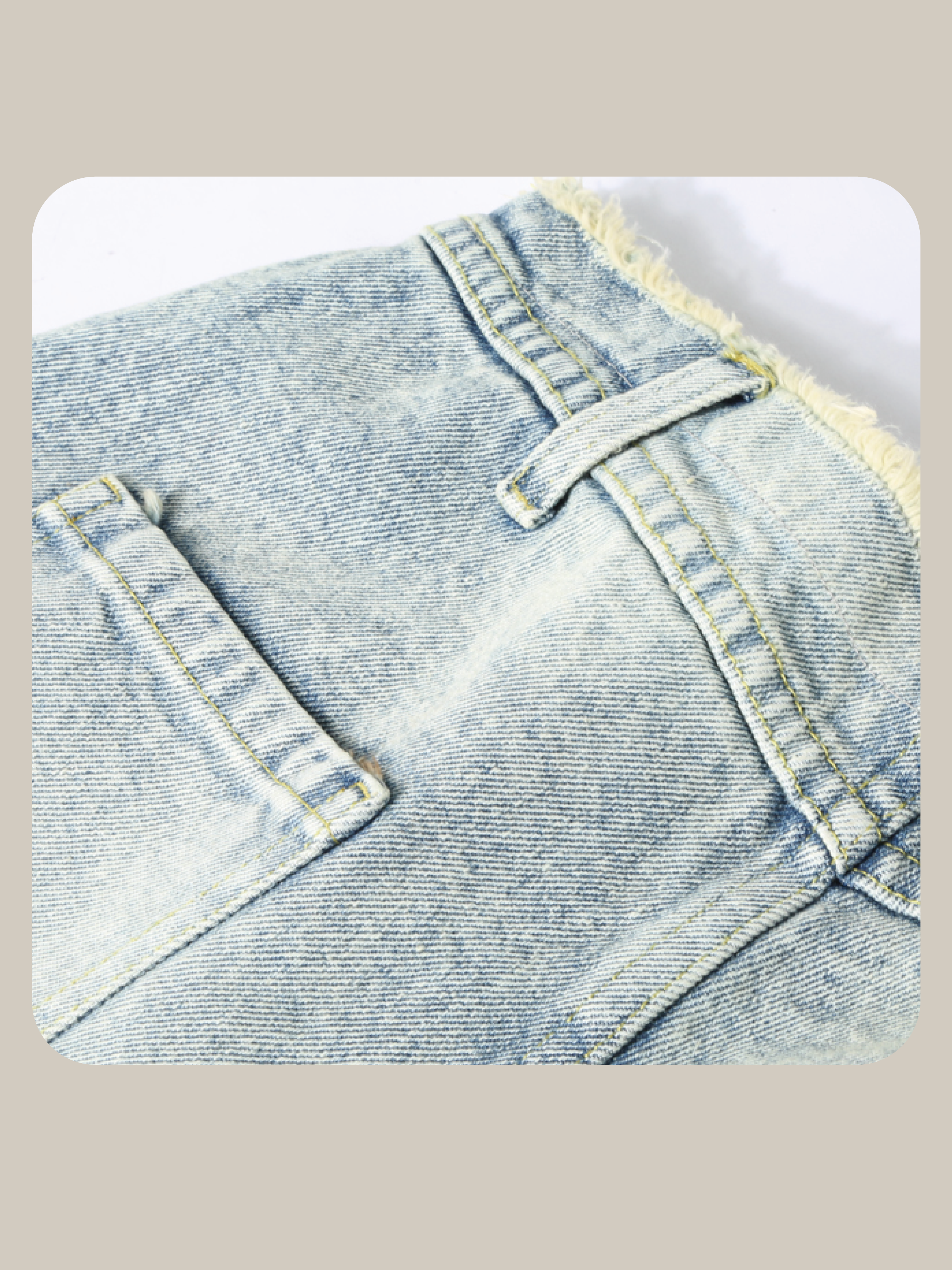 Detail Lace Denim Short Pants/ディテールレースデニムショートパンツ