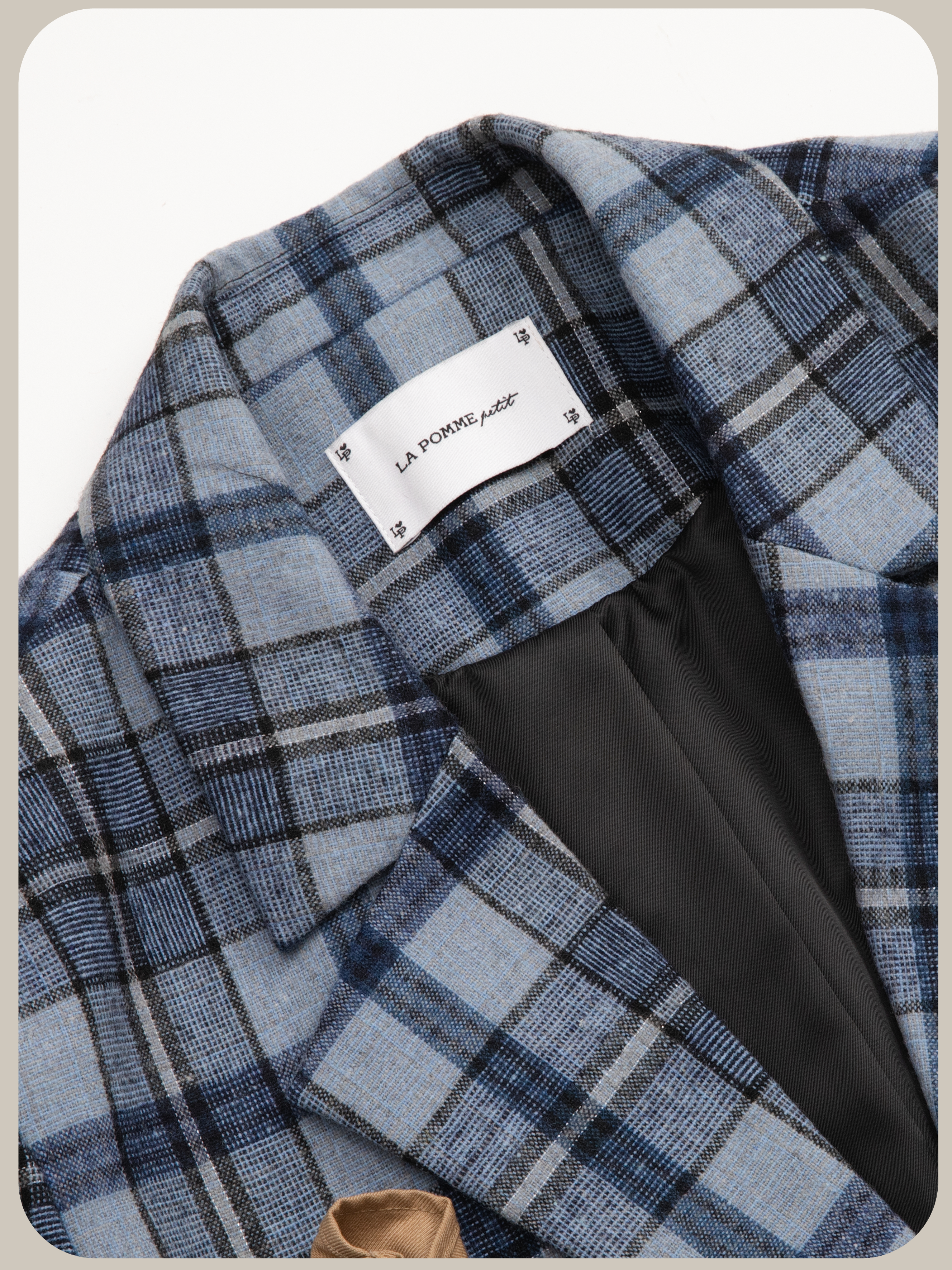 ・予約商品・Check Frill Decorate Jacket/チェック柄フリルジャケット
