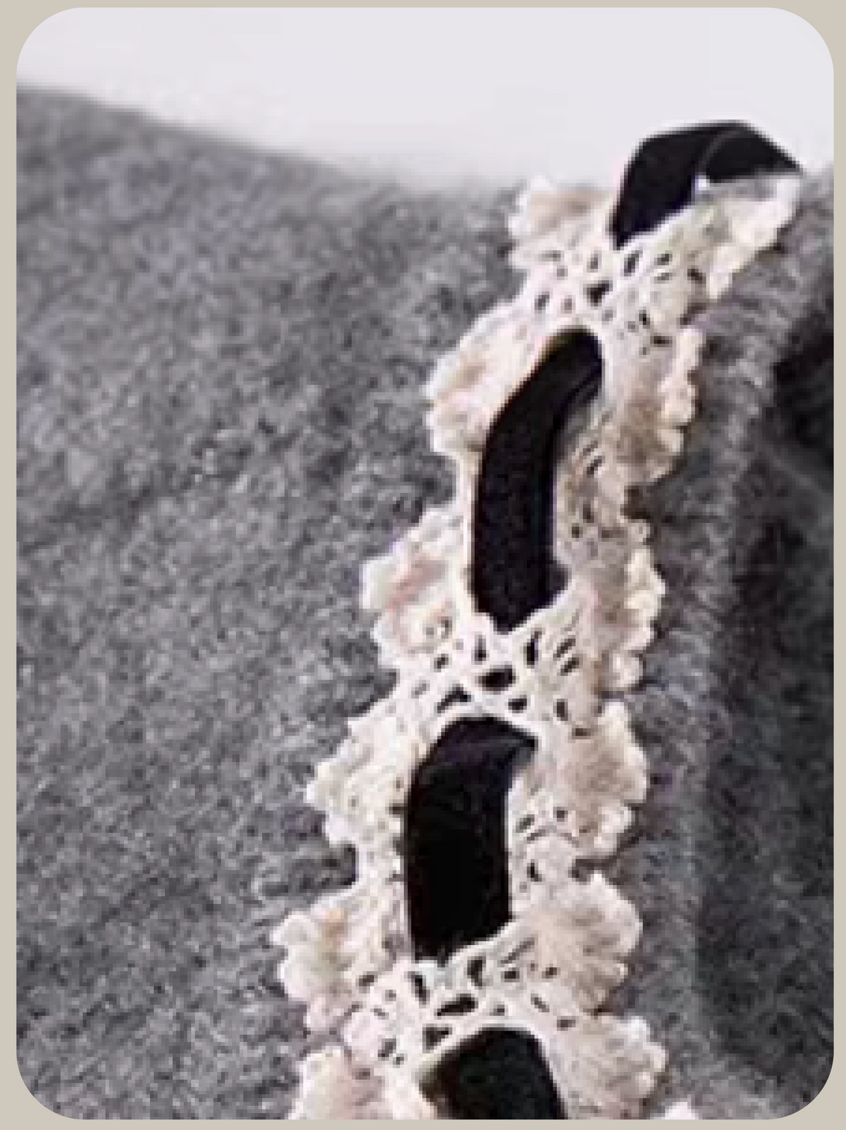 Heart Embroidery Lace Trim Bow Cardigan/ハート刺繍レーストリムリボン付きカーディガン