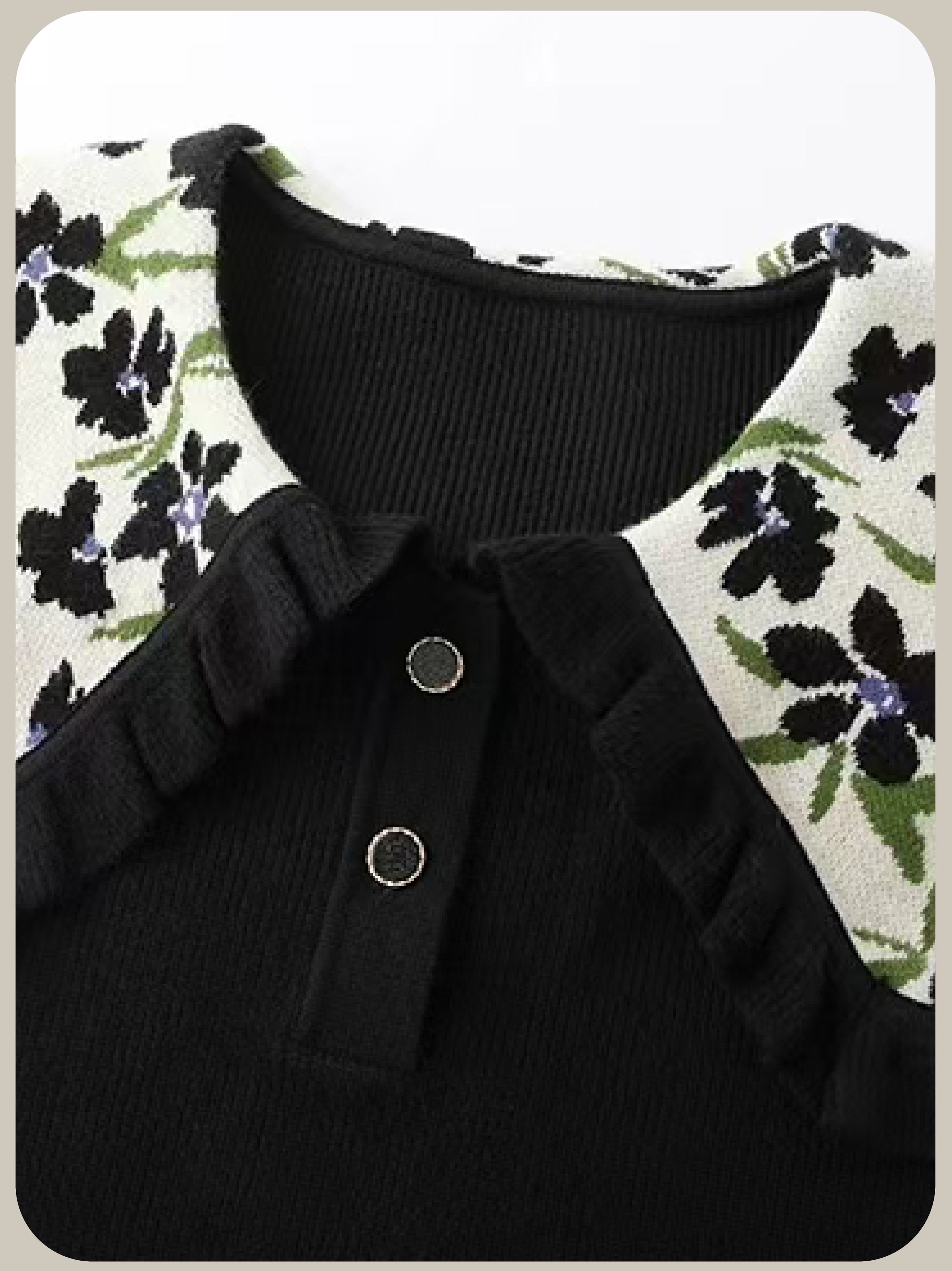 Floral Baby Collar Cardigan/花柄ベビーカラーカーディガン