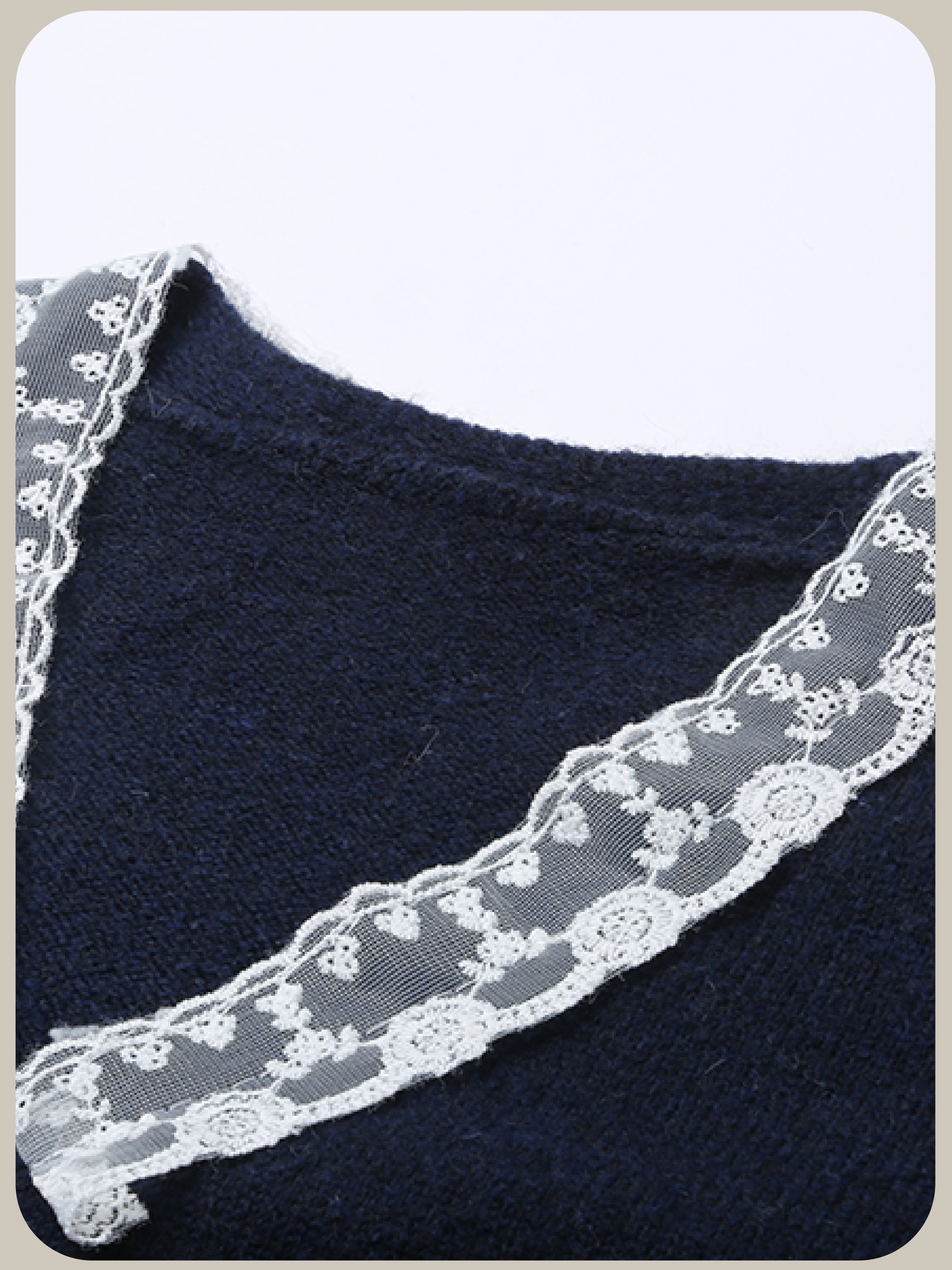 Lace Detail Ribbon Deco Cardigan/レースリボンデコカーディガン