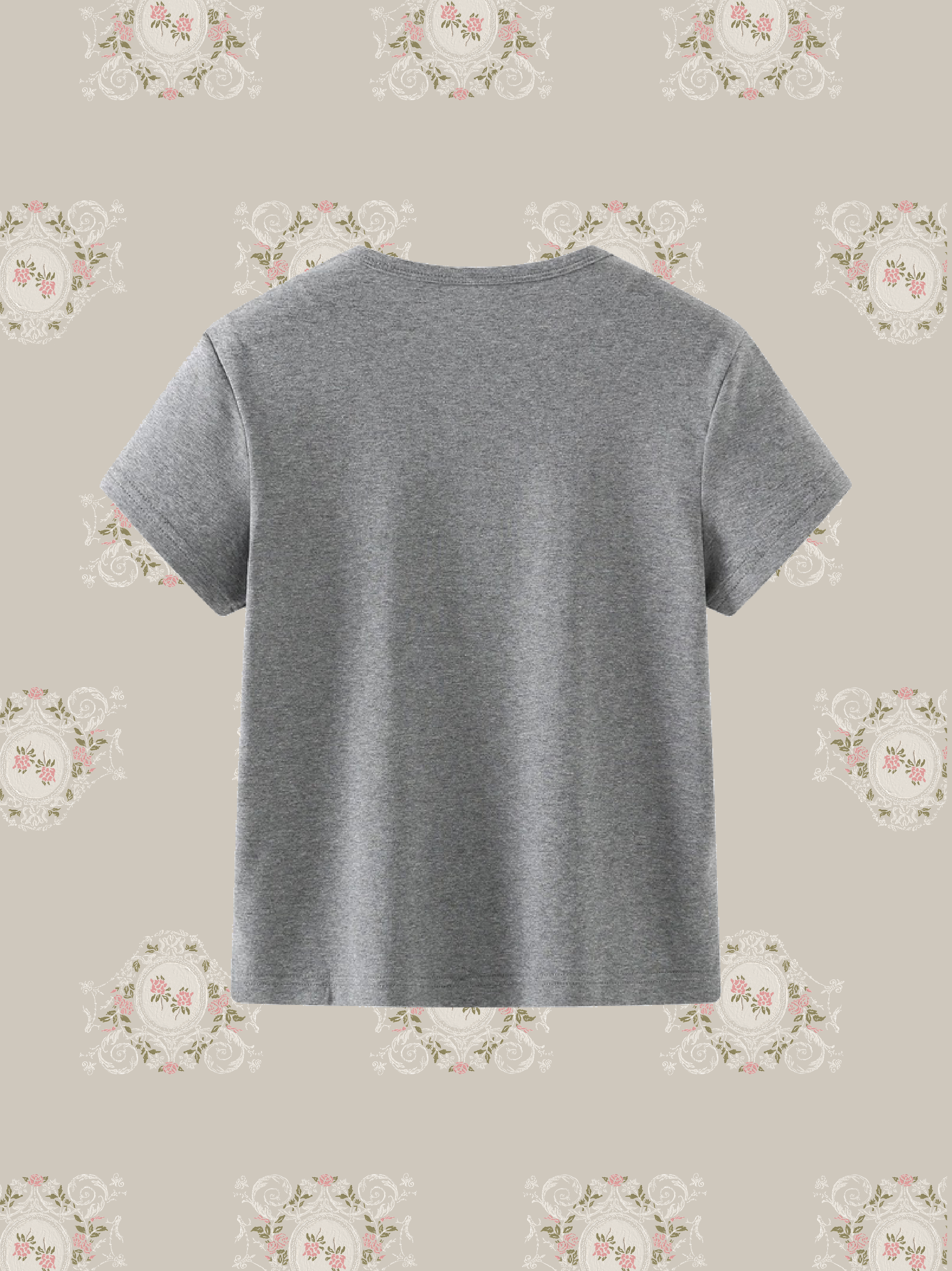 Basic Gray Ribbon T/ベーシックグレーリボンT