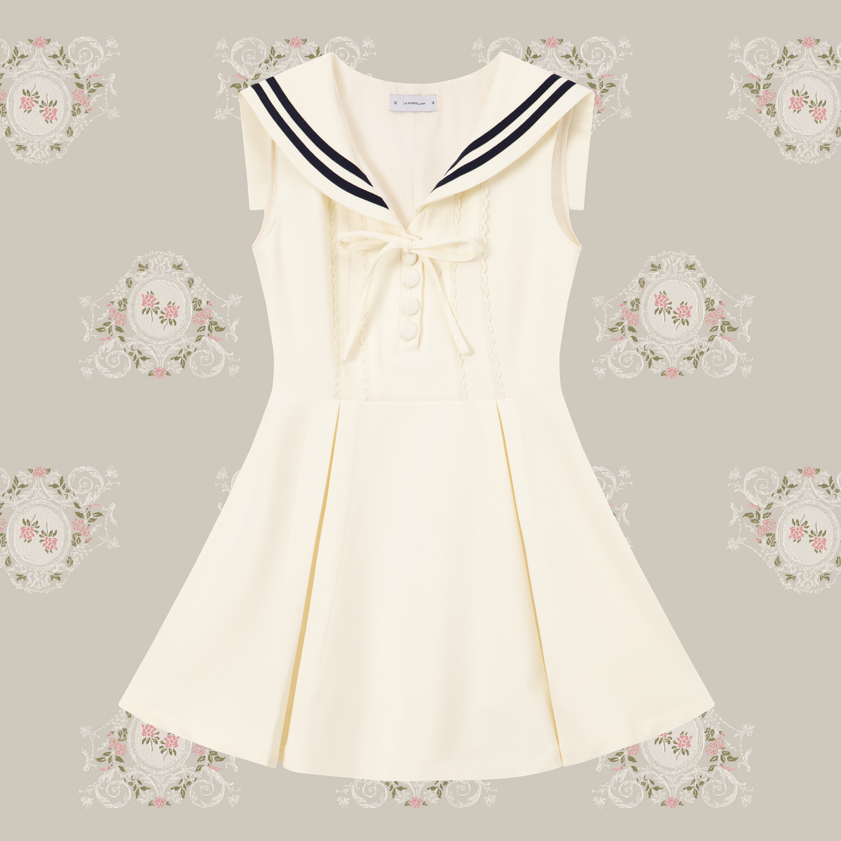 予約商品・Sailor Collar Waisted One Piece/セーラーカラーウエスト