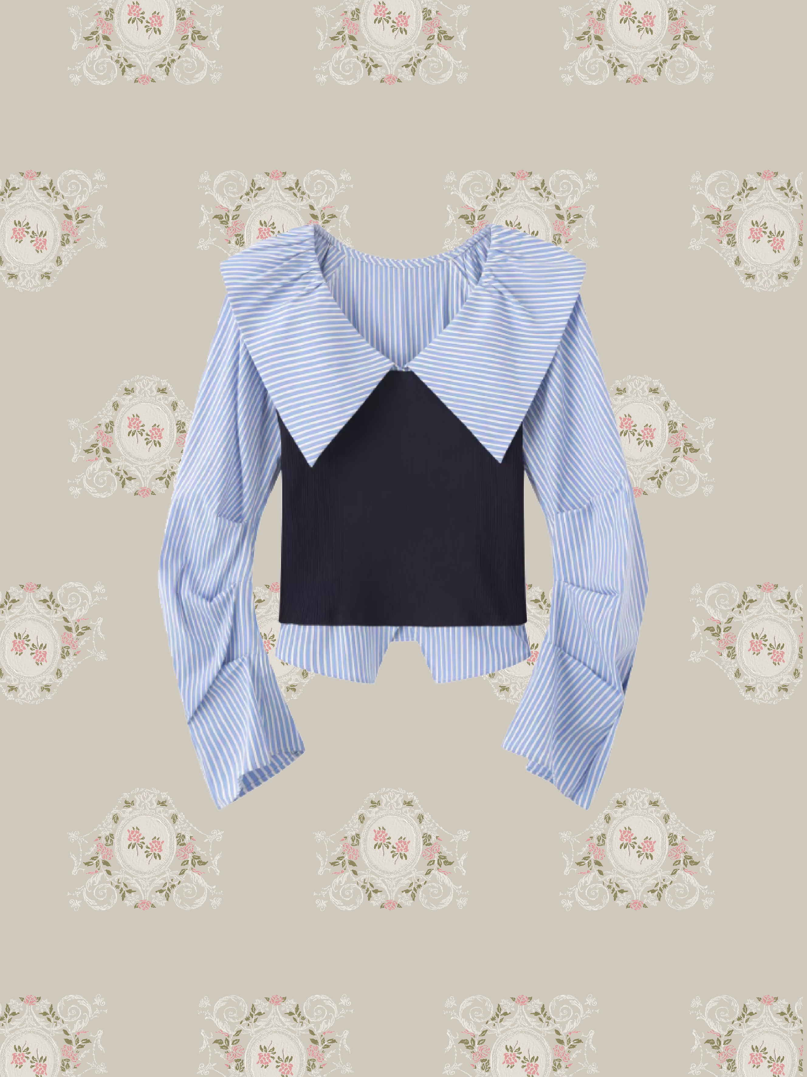 Big Collar Docking Shirt/ビッグカラードッキングシャツ