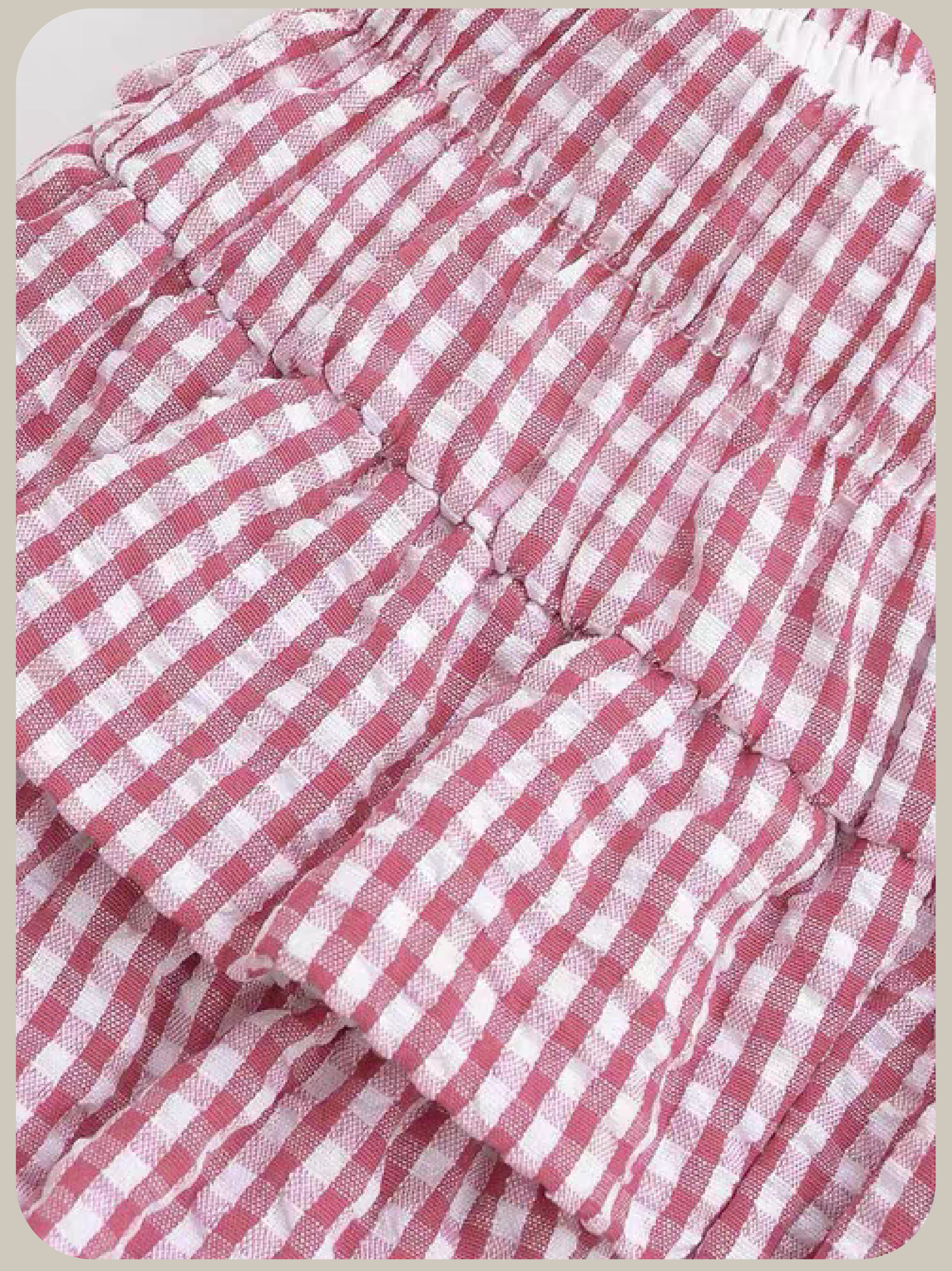 Sweet Bow Tiered Gingham Skirt/スウィートボウティアードギンガムスカート