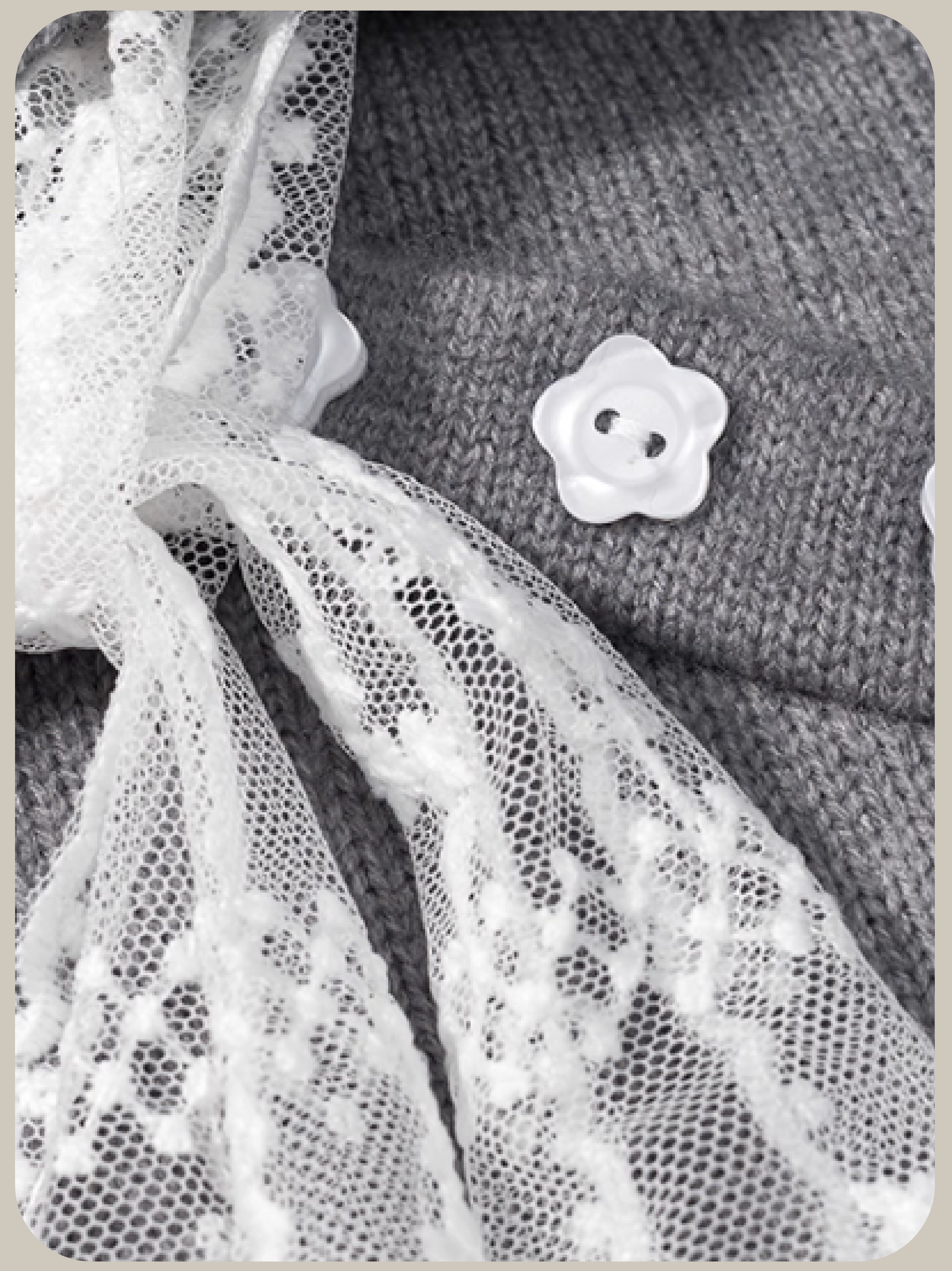 Romantic Lace Motif Knit Top/ロマンティックレースモチーフニットトップス