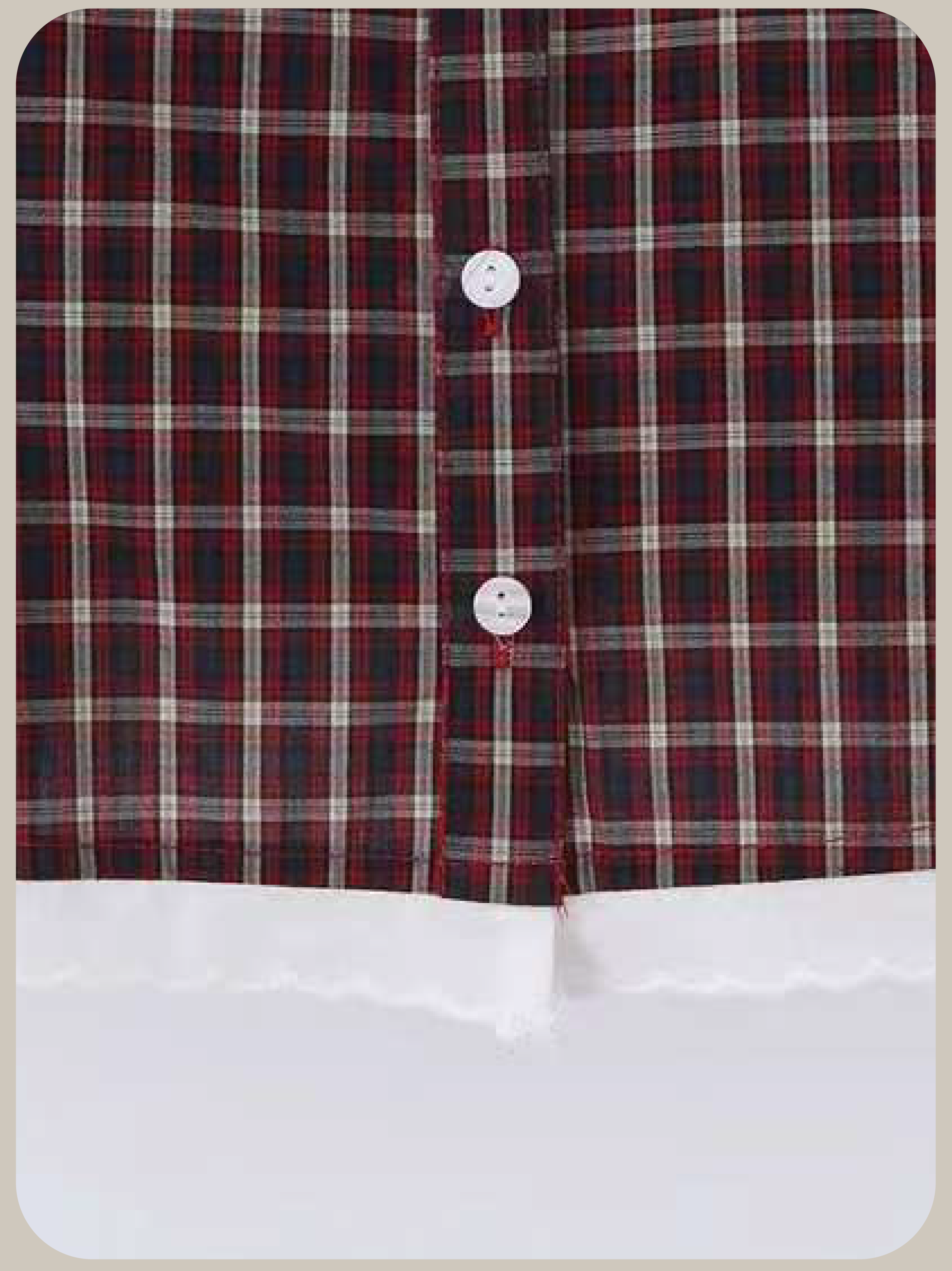 Sweet Plaid Lace Piping Shirt Set Up/スウィートチェック柄レースパイピングシャツセットアップ