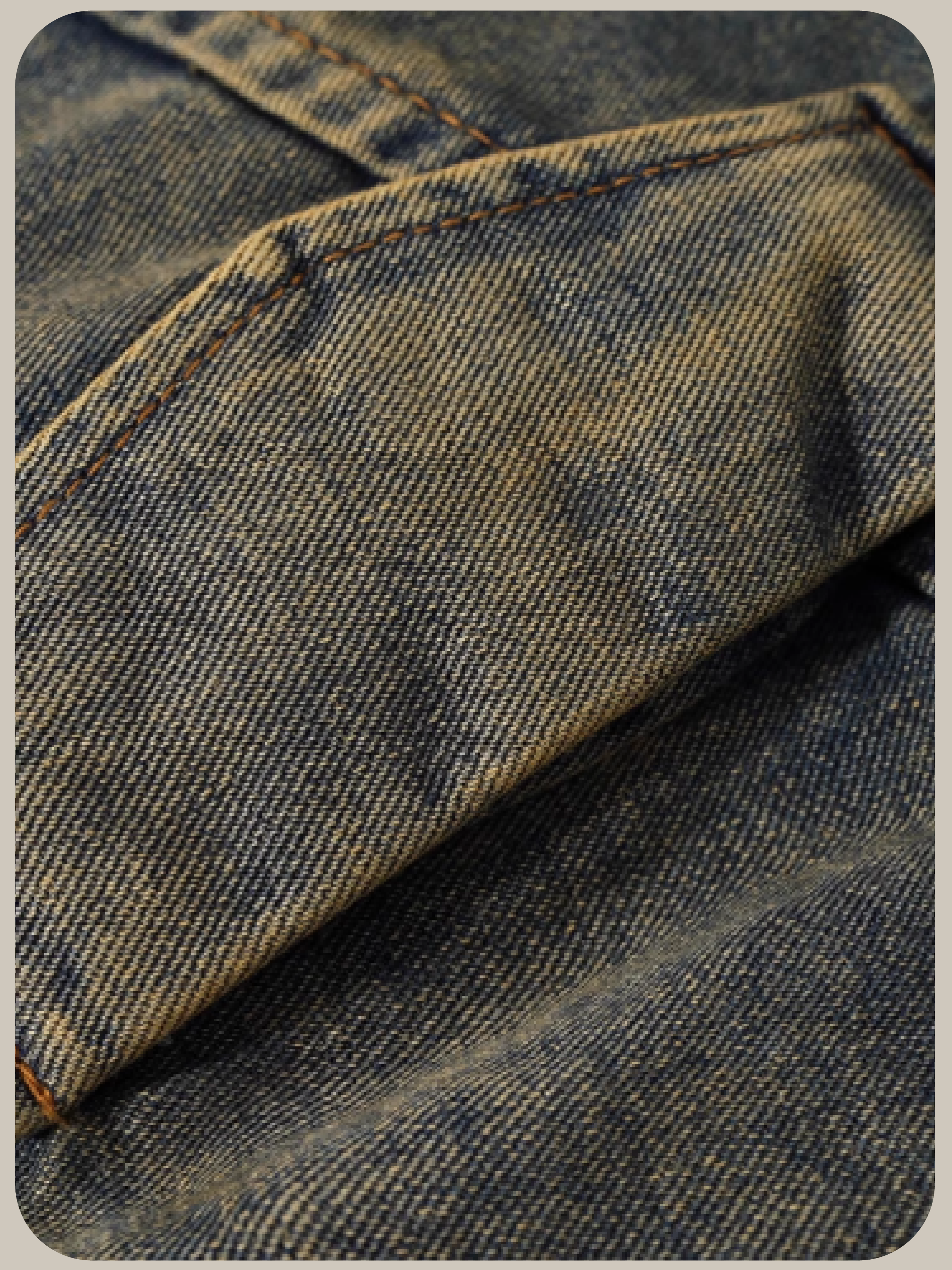 Big Fluffy Collar Denim Down Jacket/ビッグカラーデニムダウンジャケット