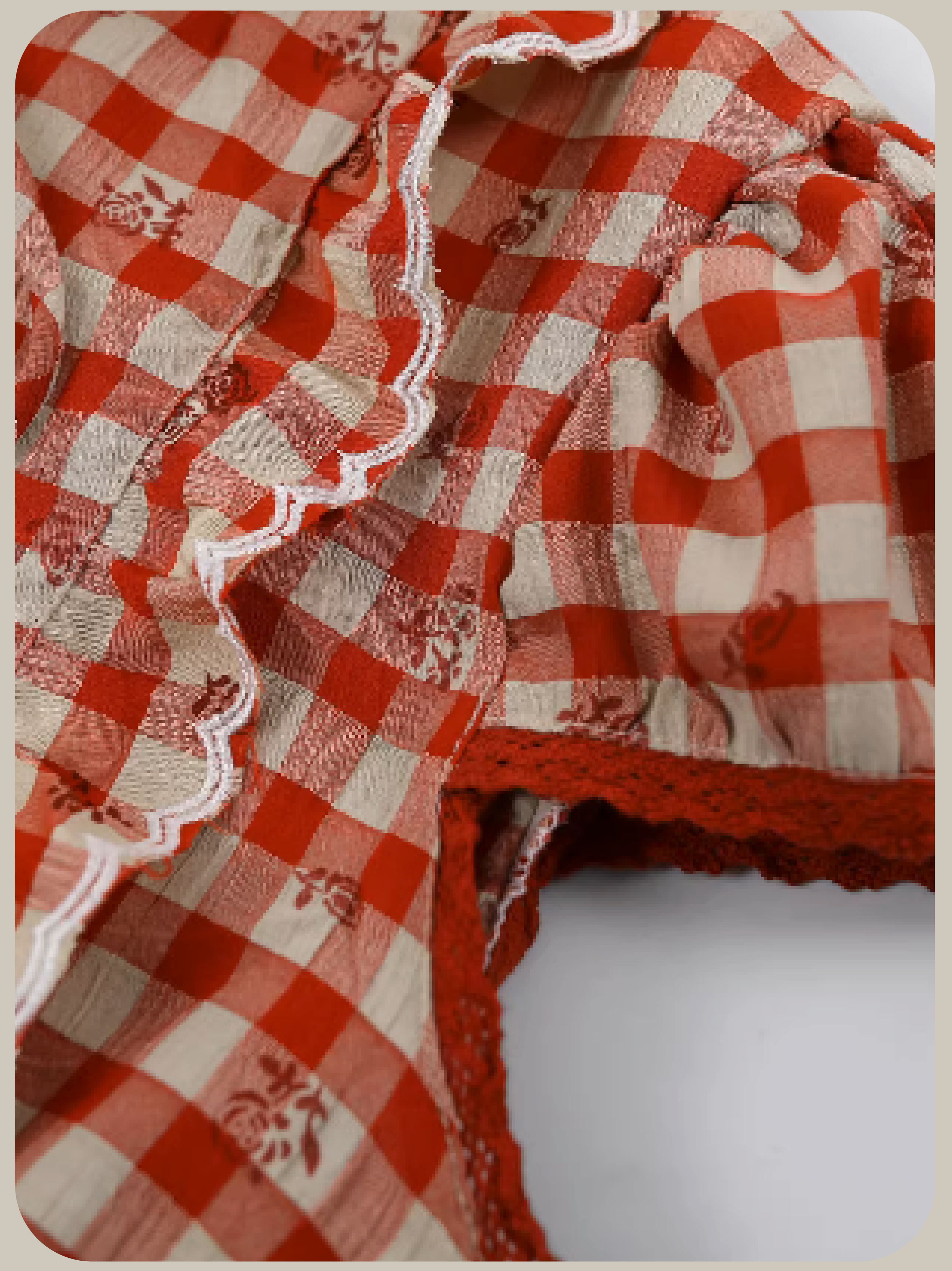 Sweet Ruffle Vichy Check Set Up/スイートフリルヴィシーチェックセットアップ