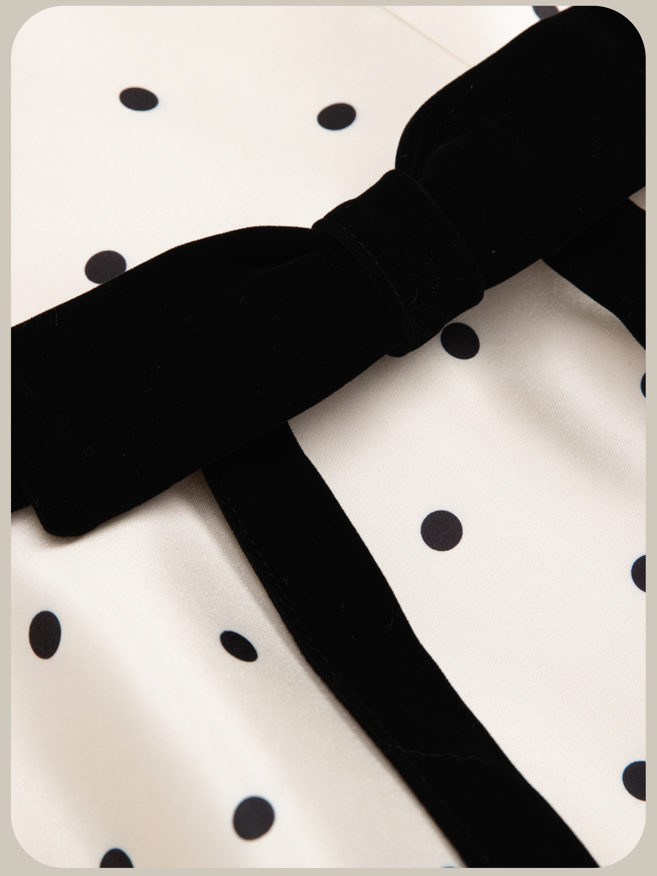 Polka Dot Satin Midi Slip Dress/ポルカドット柄サテンミディスリップドレス