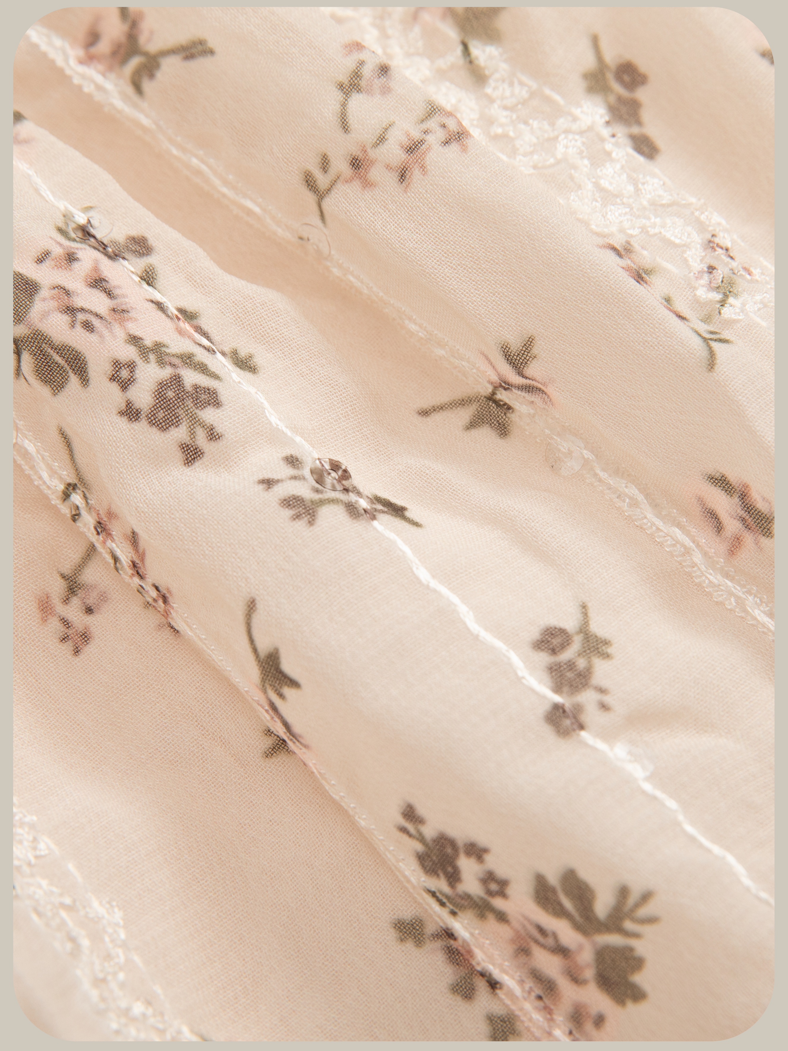 Bow Tie Vintage Floral Blouse Set Up/ボウタイ付きヴィンテージ花柄ブラウスセットアップ