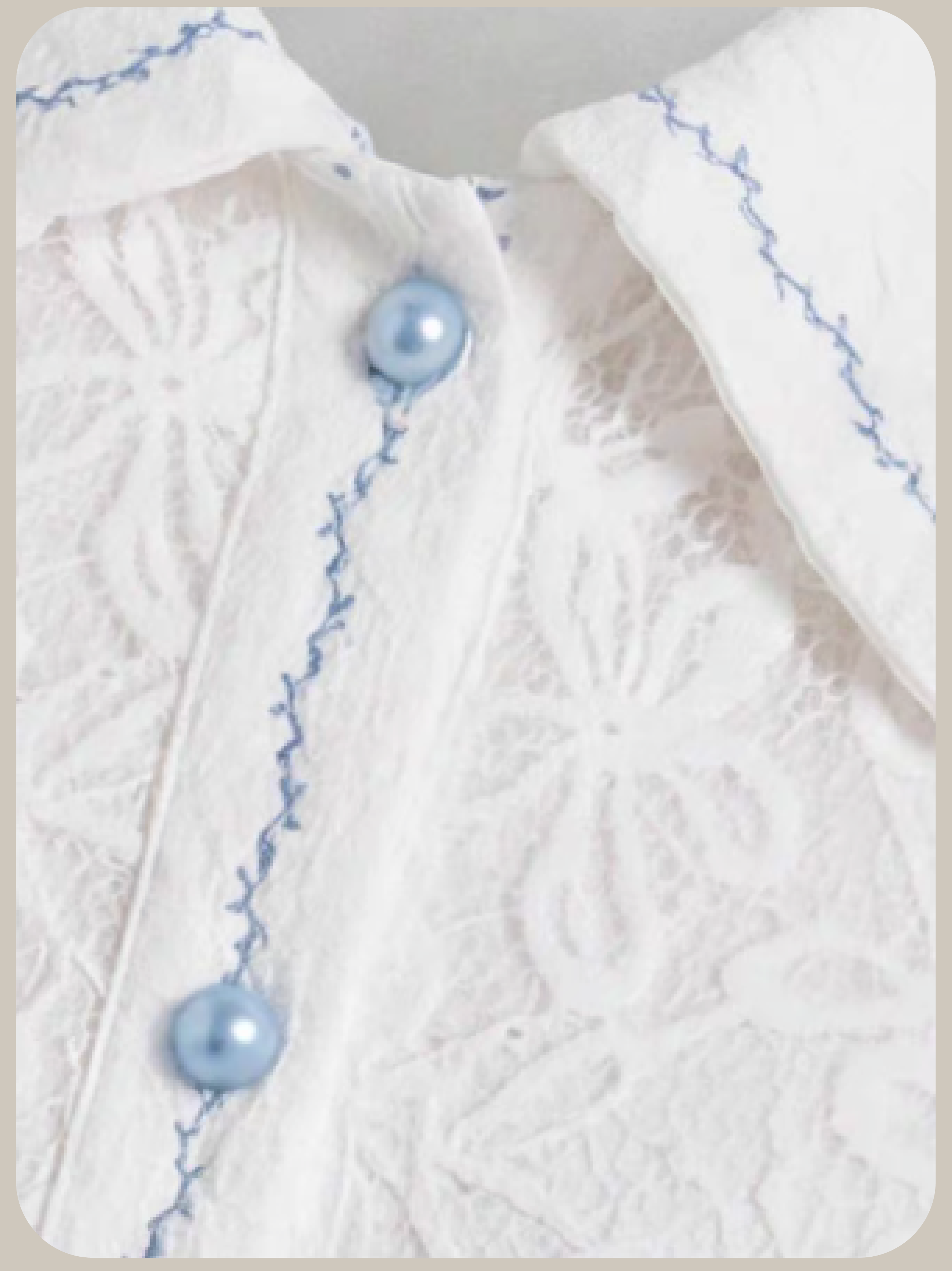 Azure Petal Lace Shirt/アズールペタルレースシャツ