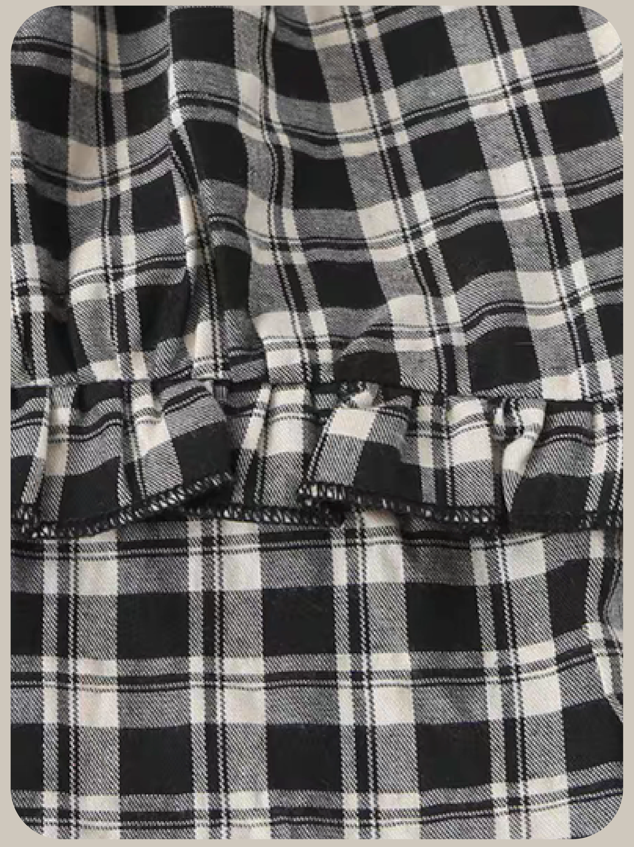 Lace Trim Plaid Bow Top/レーストリムチェック柄リボントップス