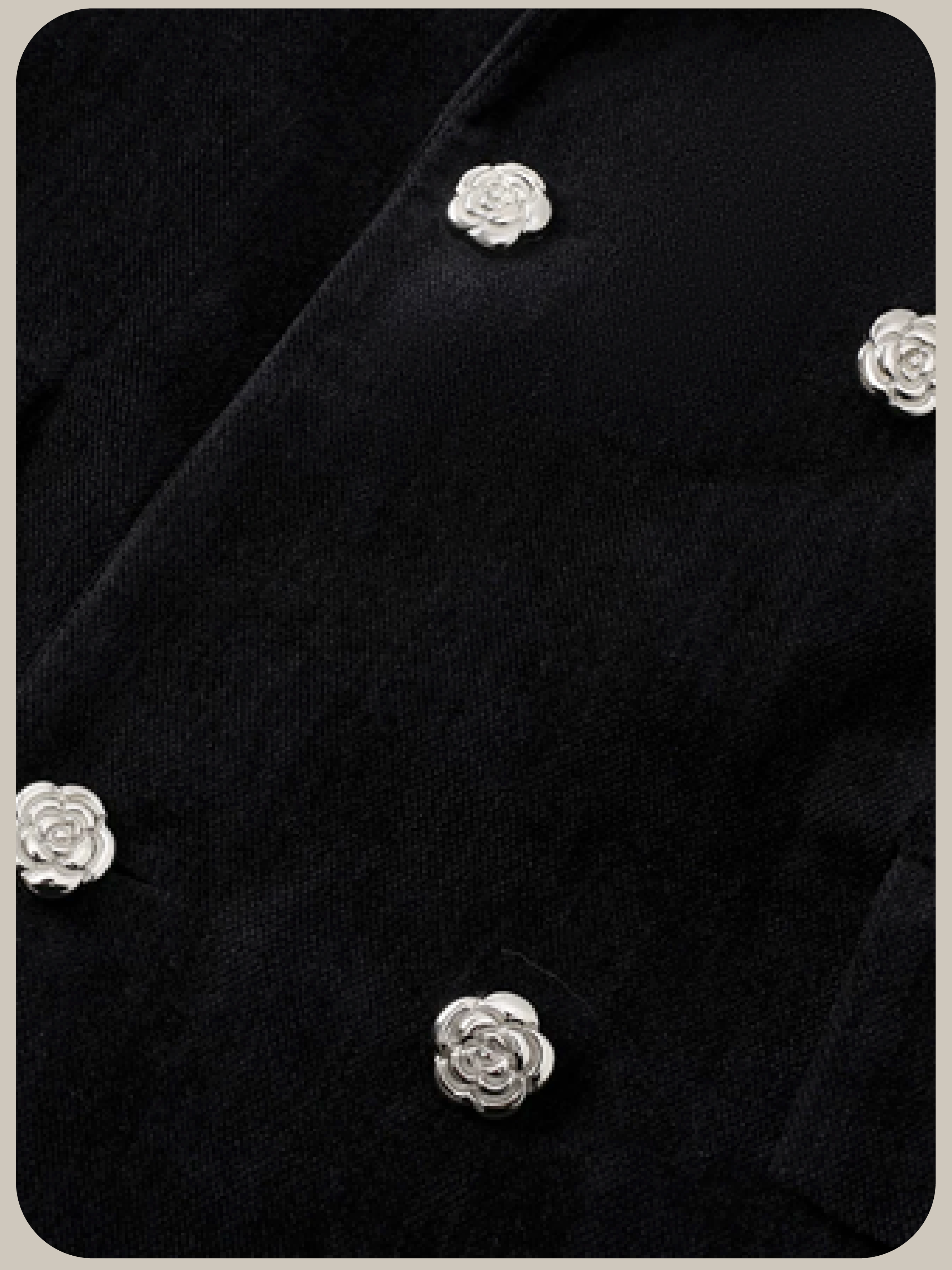 Fluffy Stitching Silver Deco Jacket/ふわふわステッチシルバーデコジャケット