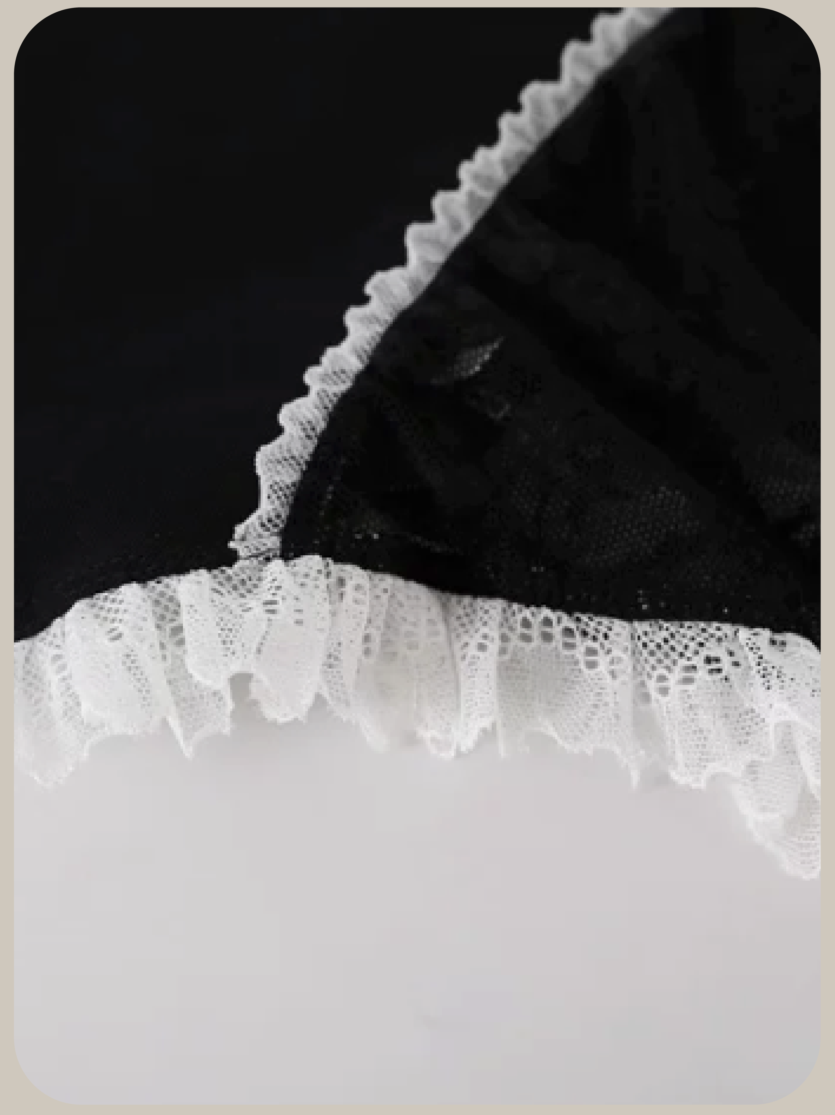 Monochrome Lace Patch Cross Cami Tiered Ruffle Skirt Set Up/モノトーンレースパッチクロスキャミティアードフリルスカートセットアップ