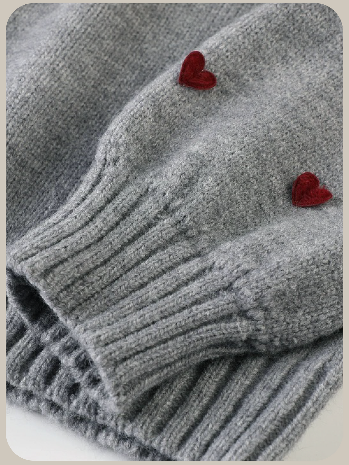 Cheerful Heart Deco Knit/ハートデコニット