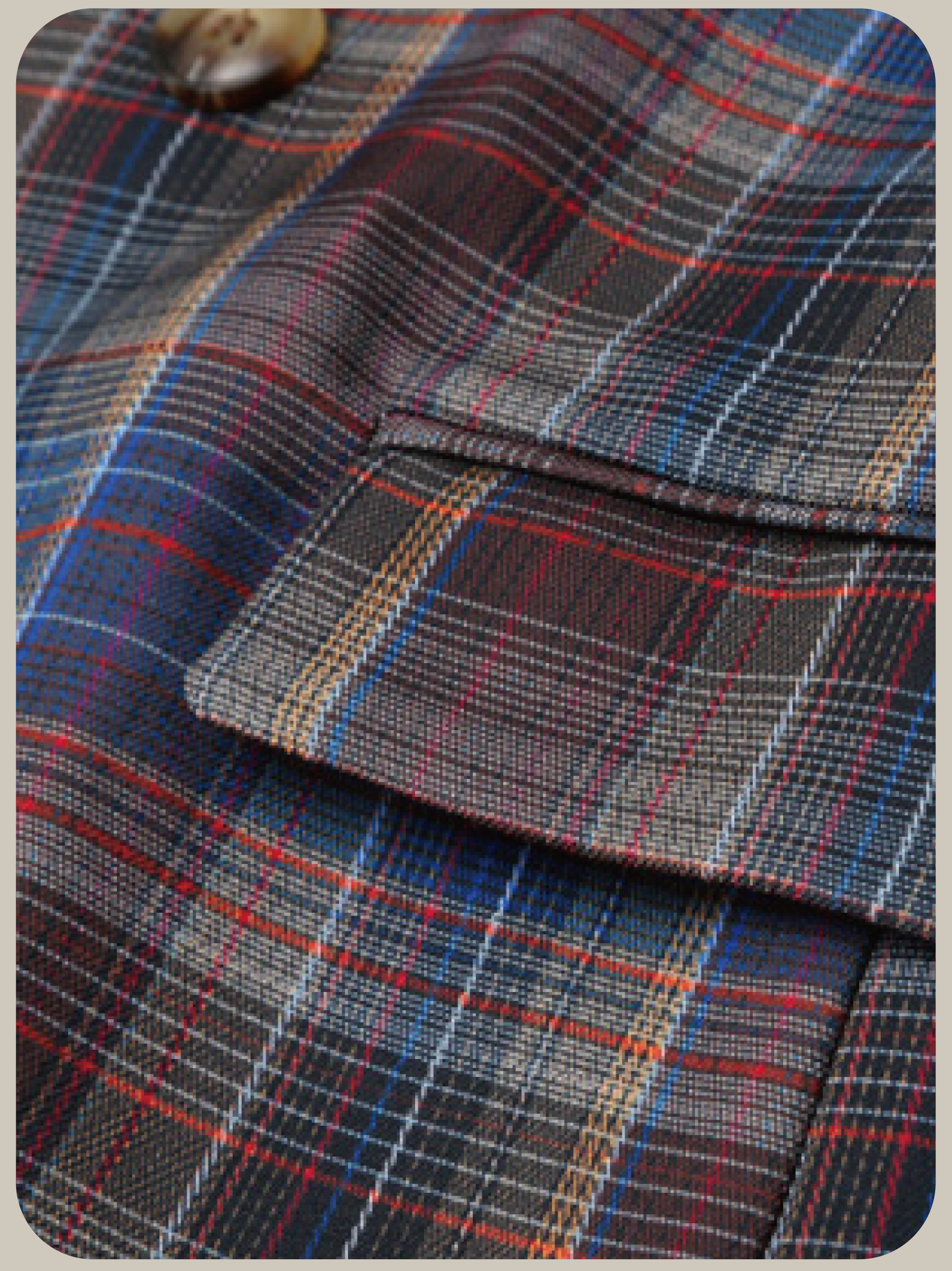 ・予約商品・Blue Gray Check Jacket/ブルーグレーチェックジャケット
