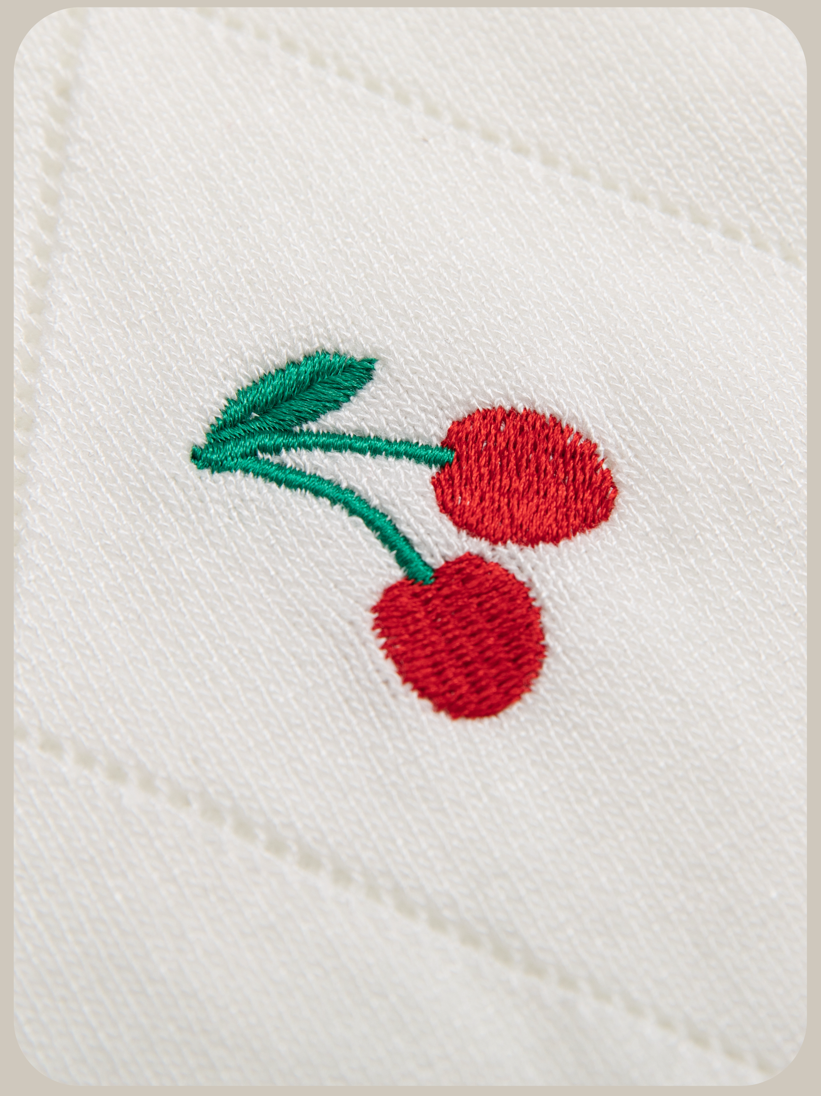 Cherry Embroidery Summer Knit/チェリー刺繍サマーニット