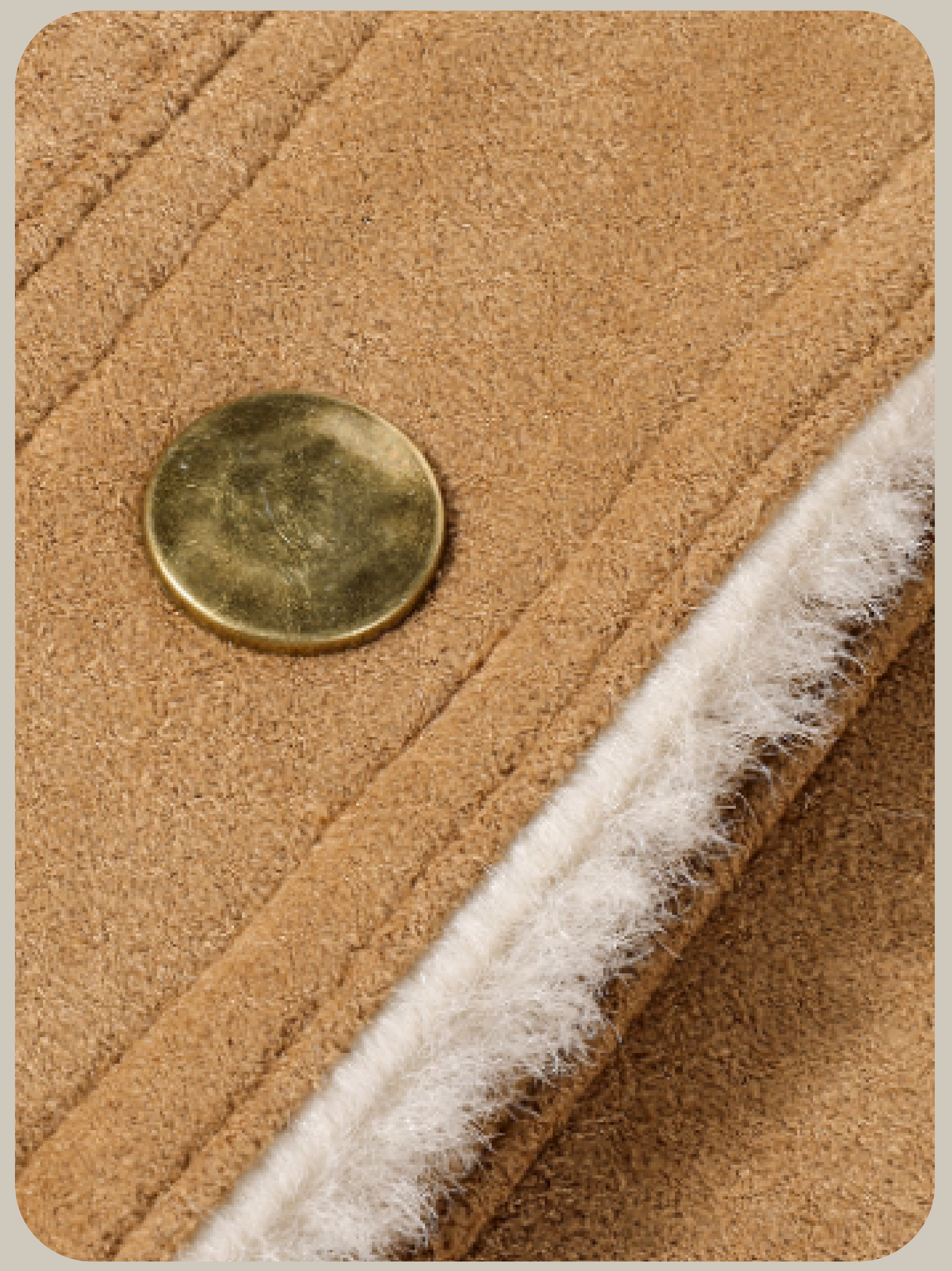 Cropped Mouton Jacket With Mini Bag/ミニバッグ付きクロップドムートンジャケット