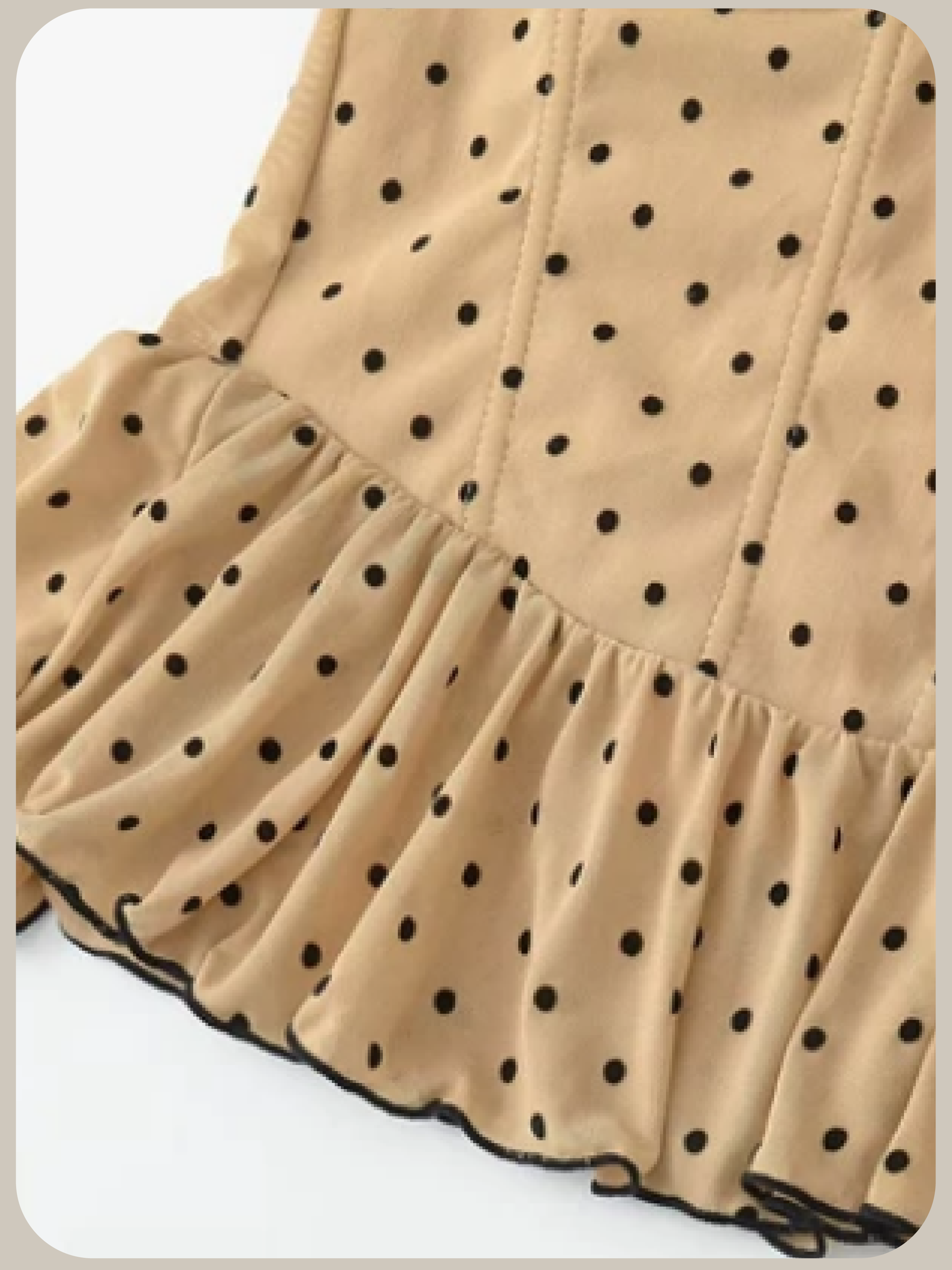 Dots Padded Flare Cami/ドット柄パッド入りフレアキャミソール