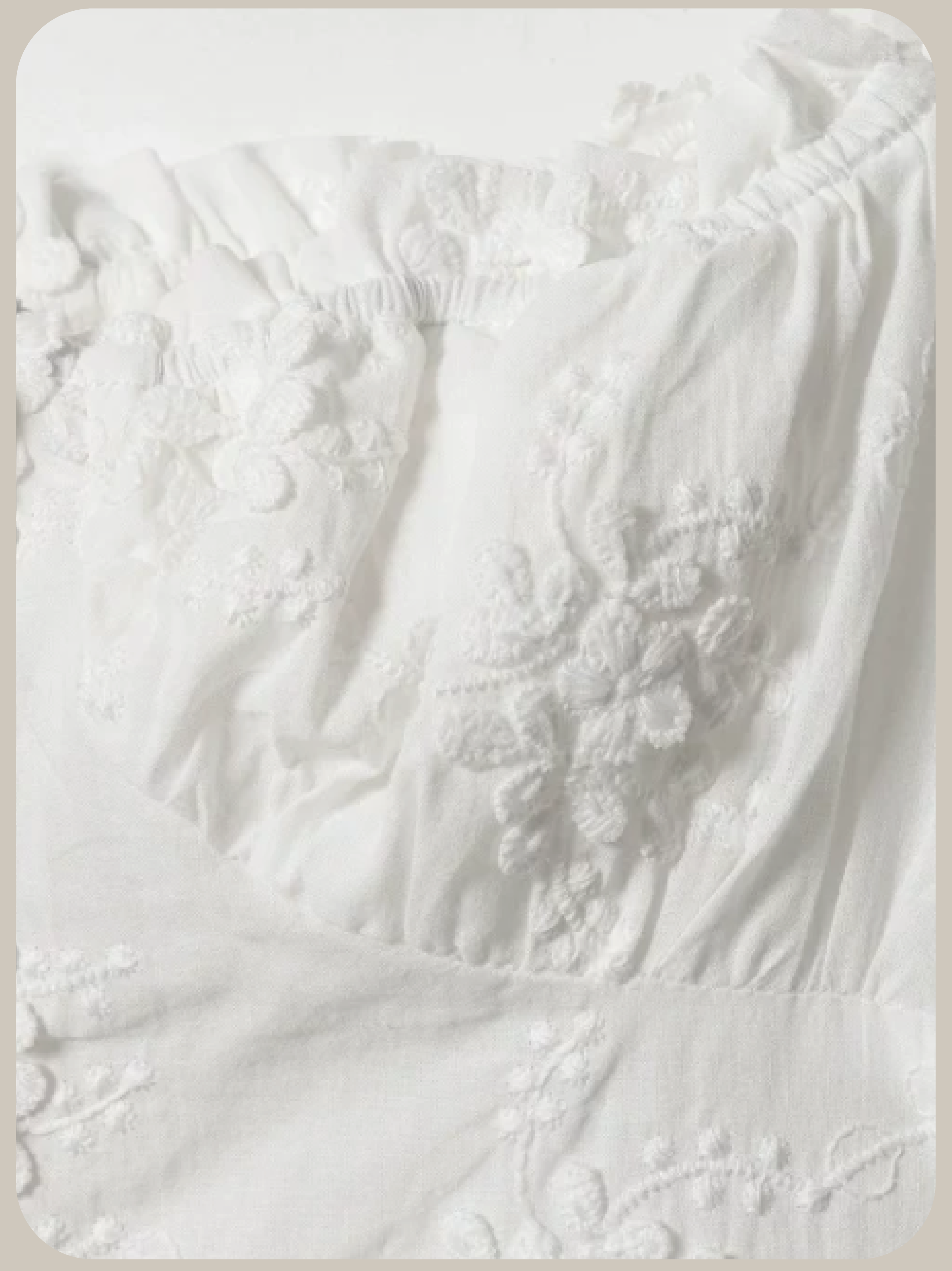 Sheer Embroidery Off Shoulder Top/シアー刺繍オフショルダートップス