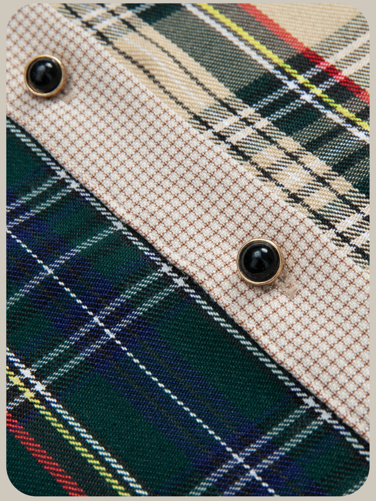 Asymmetric Tartan Check Dress