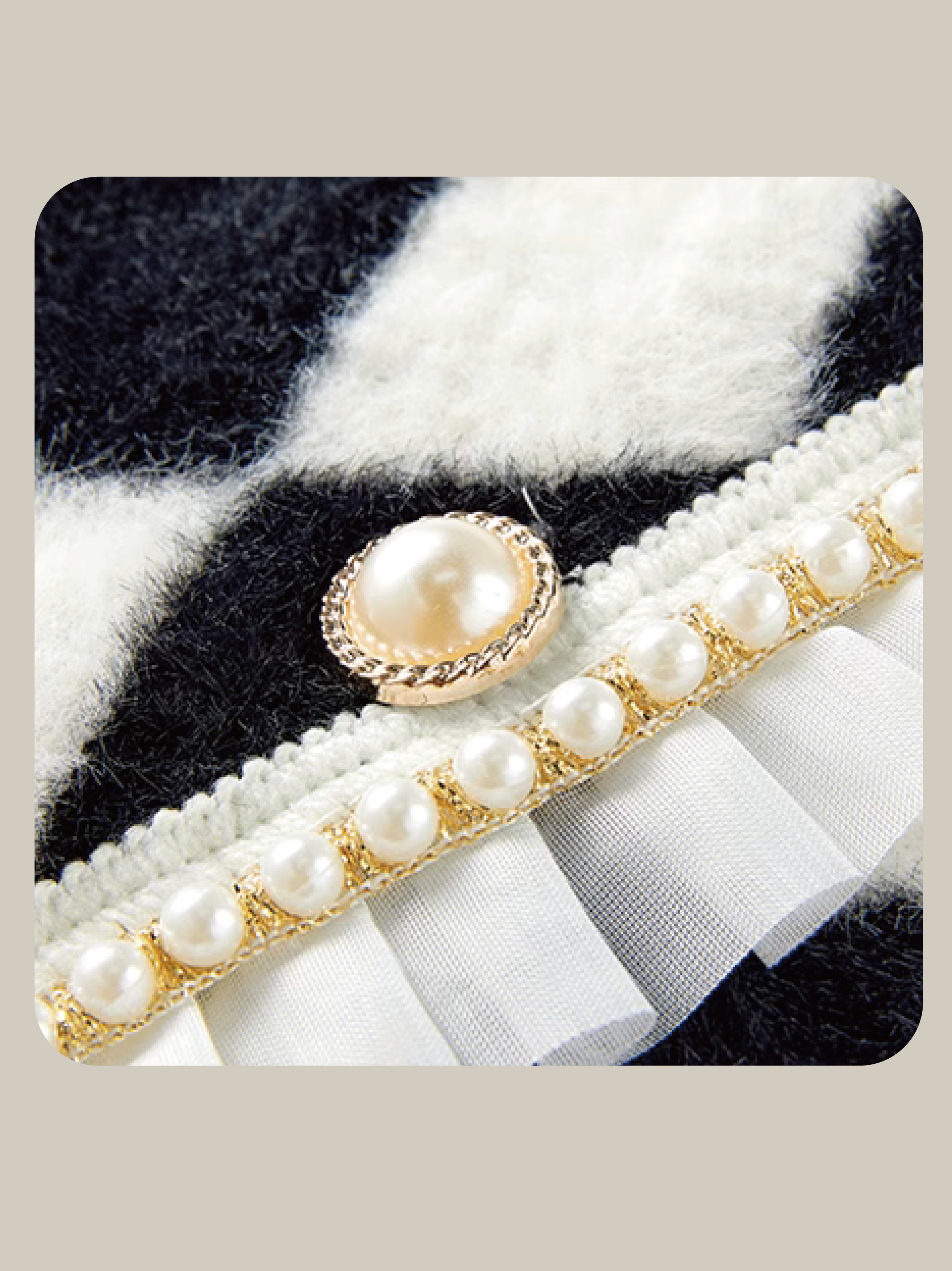 Lace Frill Pearl Deco Vest. レースフリルパールデコベスト