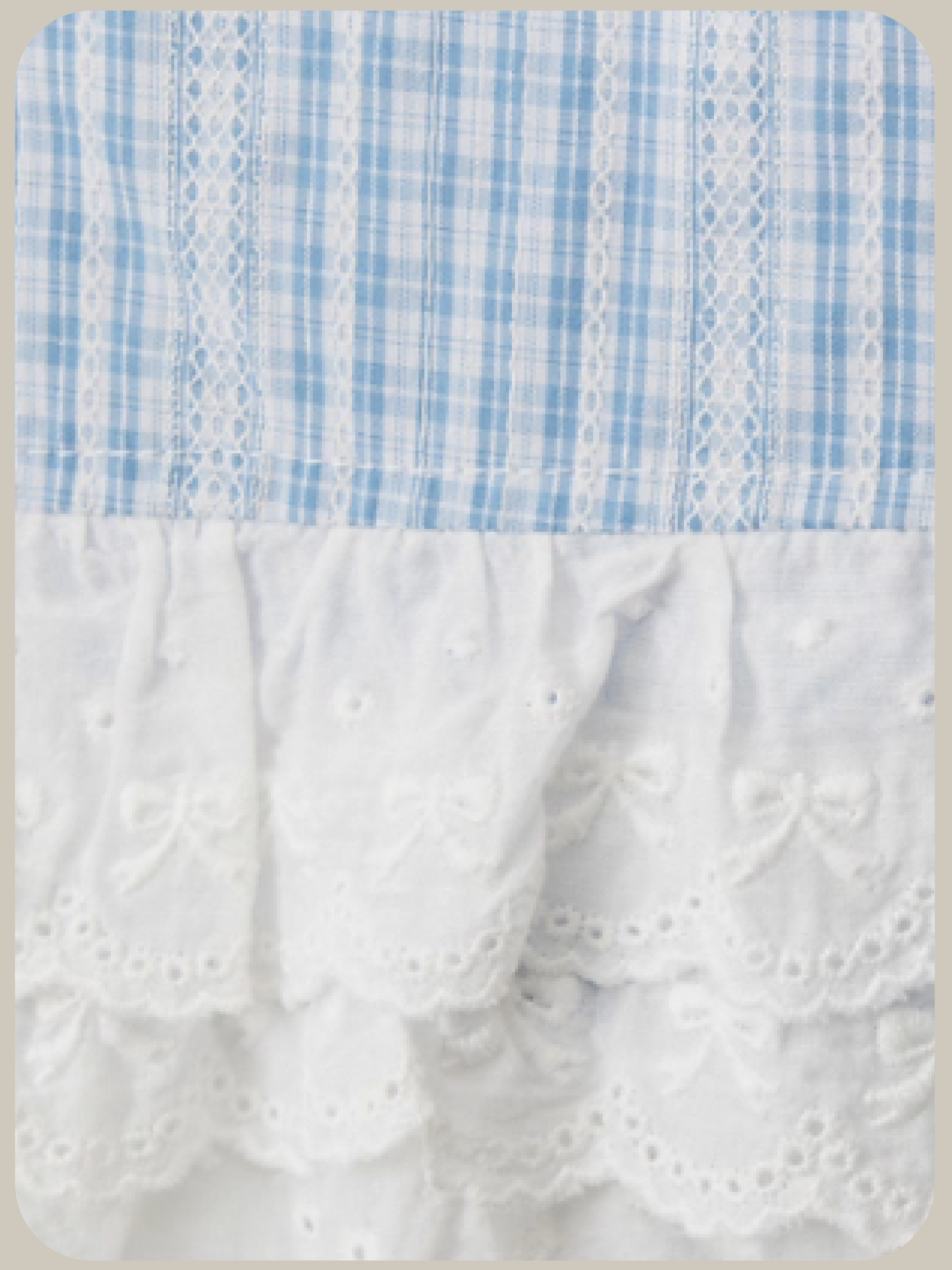 Flare Lace Stitching Plaid Shirt/フレアレースステッチチェックシャツ