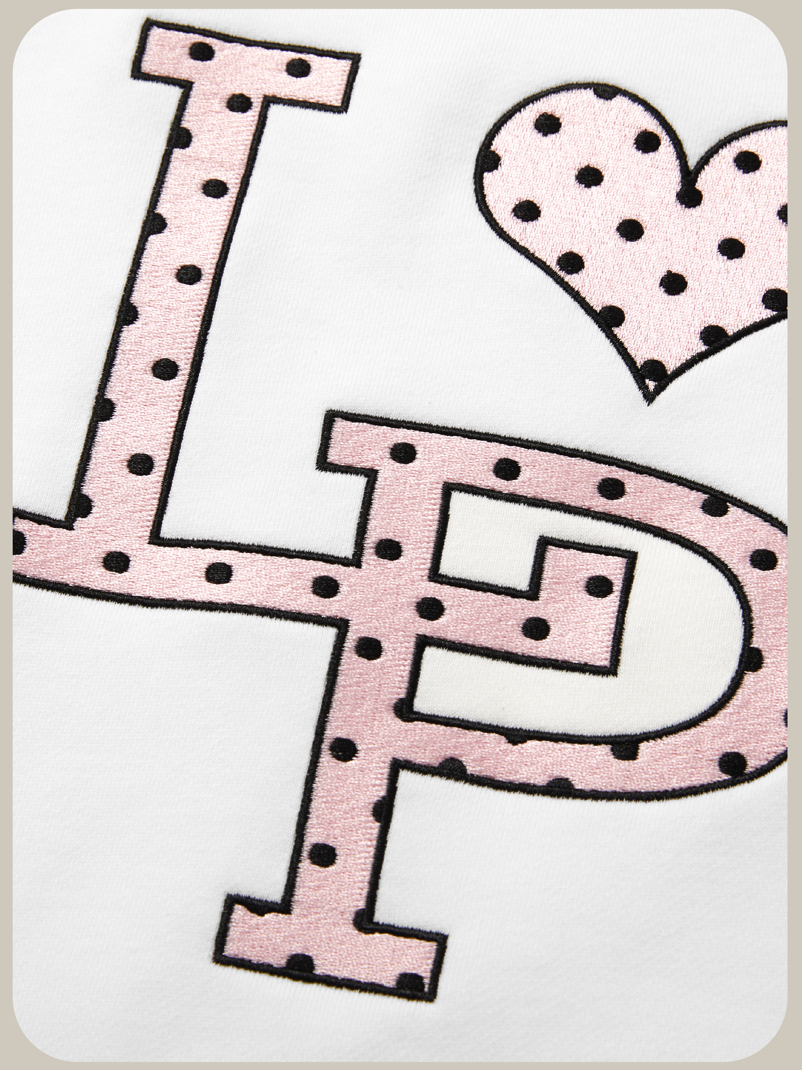LA POMME petit Embroidery Dot Logo Sweater