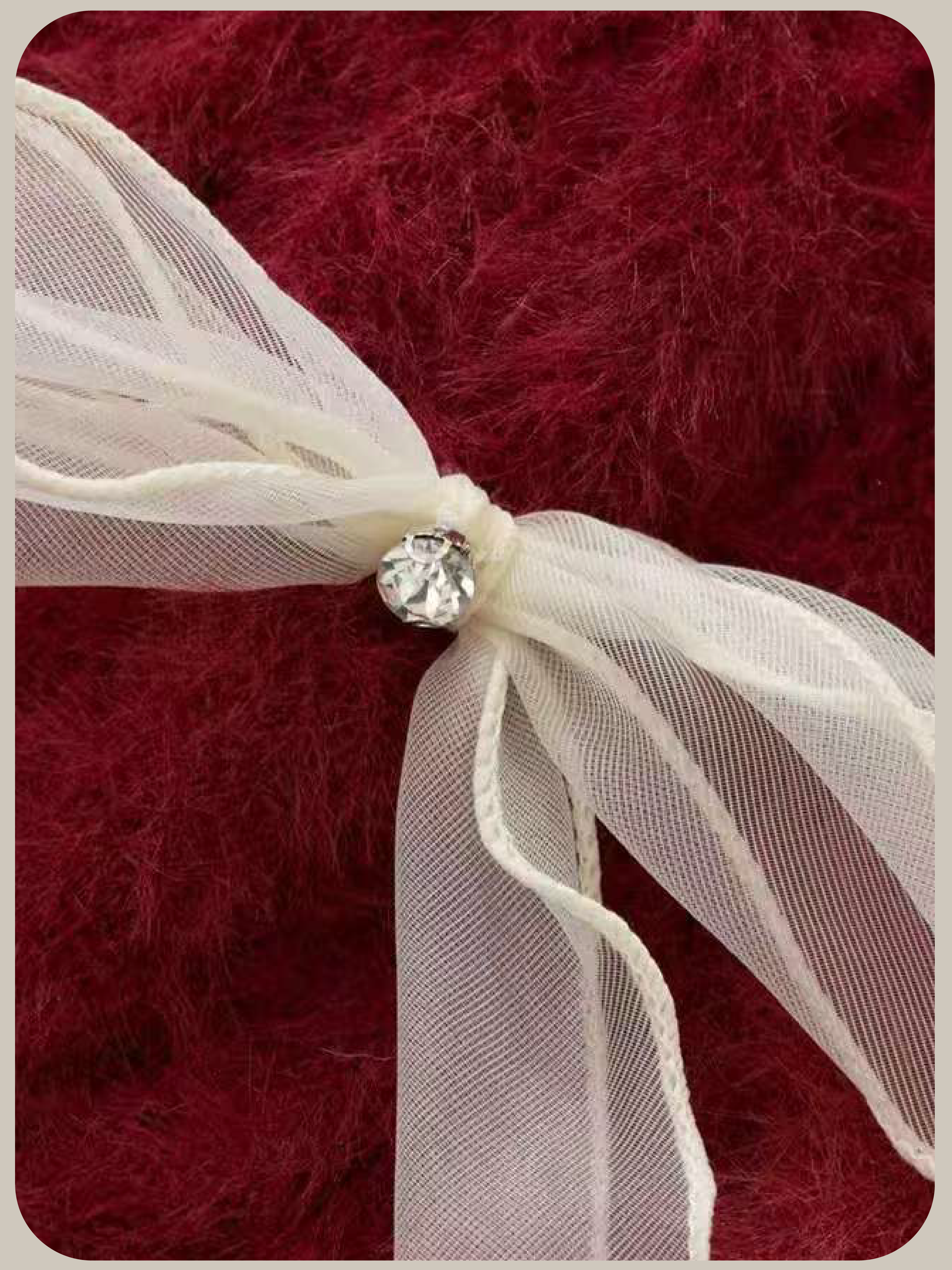 Mesh Ribbon Motif Sweater/メッシュリボンモチーフセーター