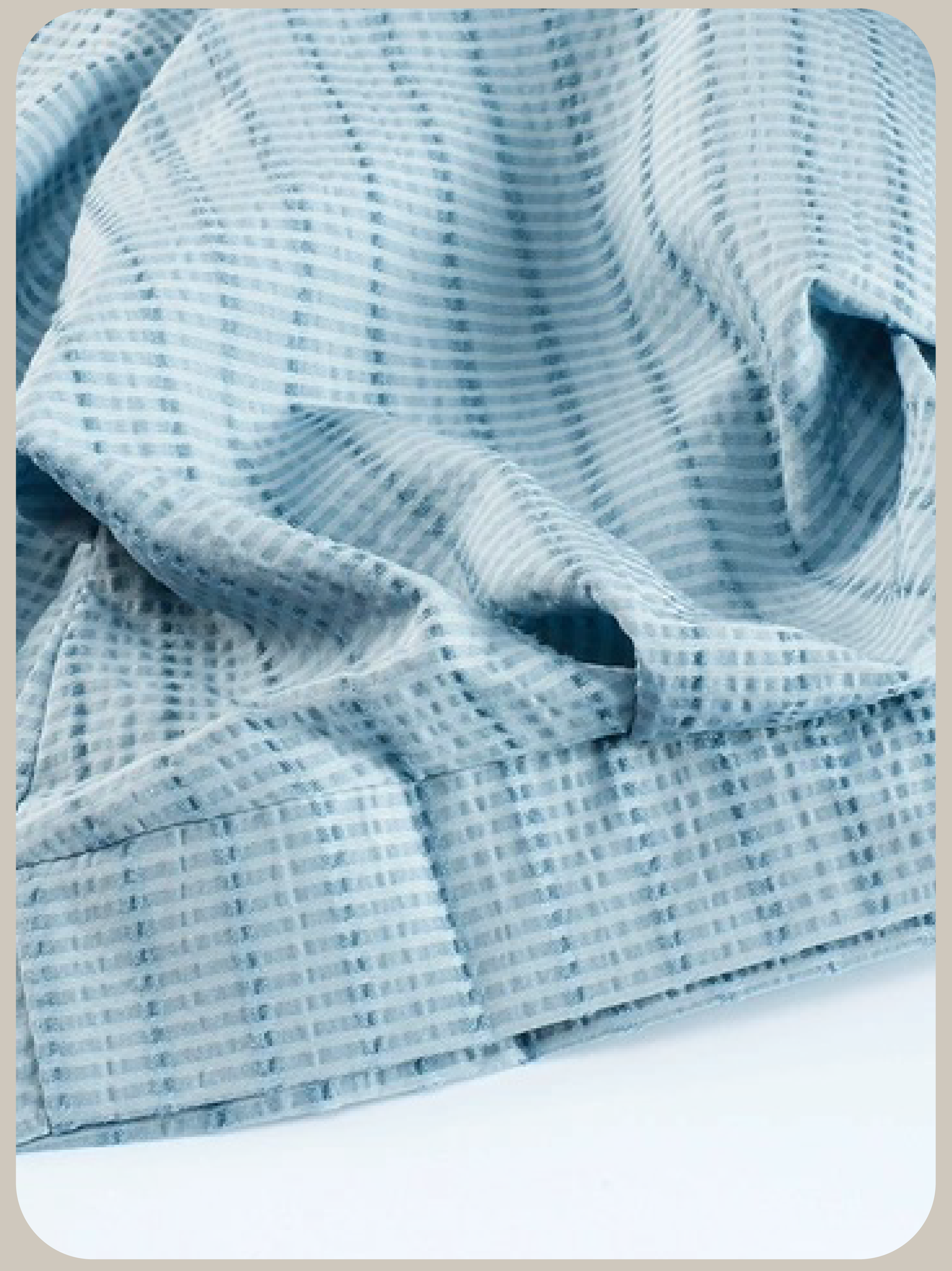 Wave Design Stripe Shirt/ウェーブデザインストライプシャツ