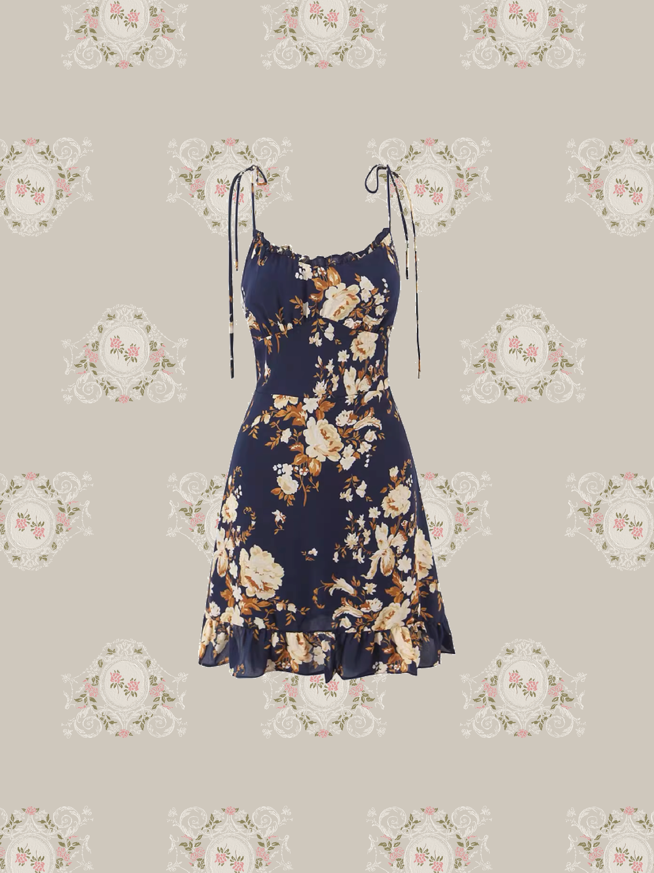 Romantic Floral Cami Dress/ロマンティック花柄キャミドレス