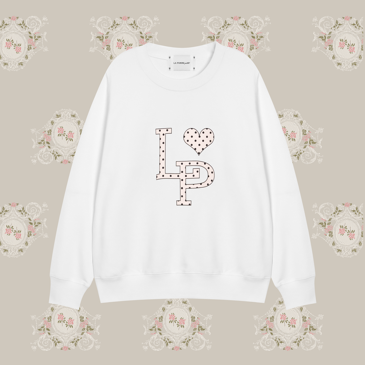 ‪‪❤︎‬K‪‪❤︎‬ LA POMME petit LA POMME petit Dot Logo Print Sweater