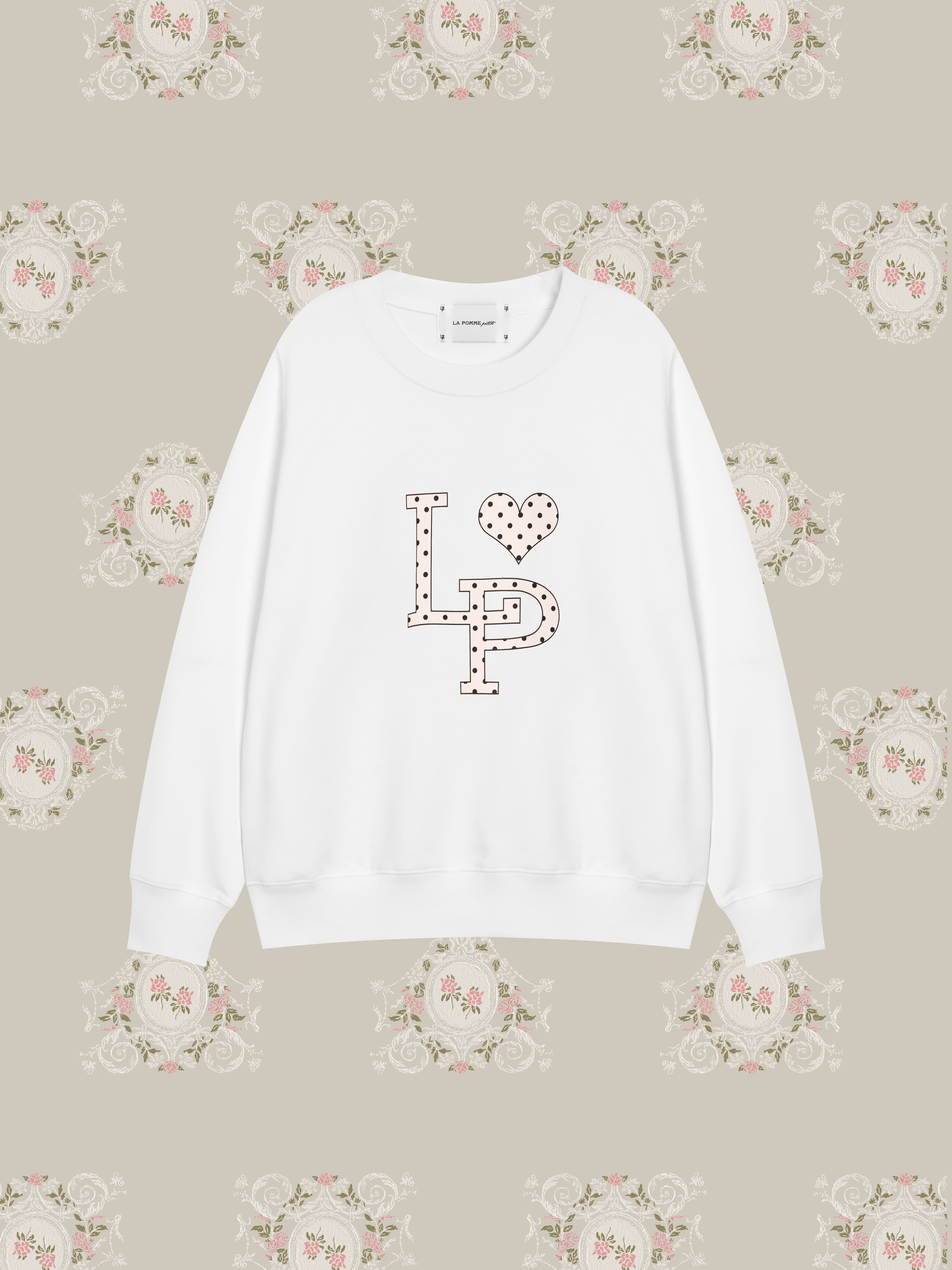 LA POMME petit Dot Logo Print Sweater