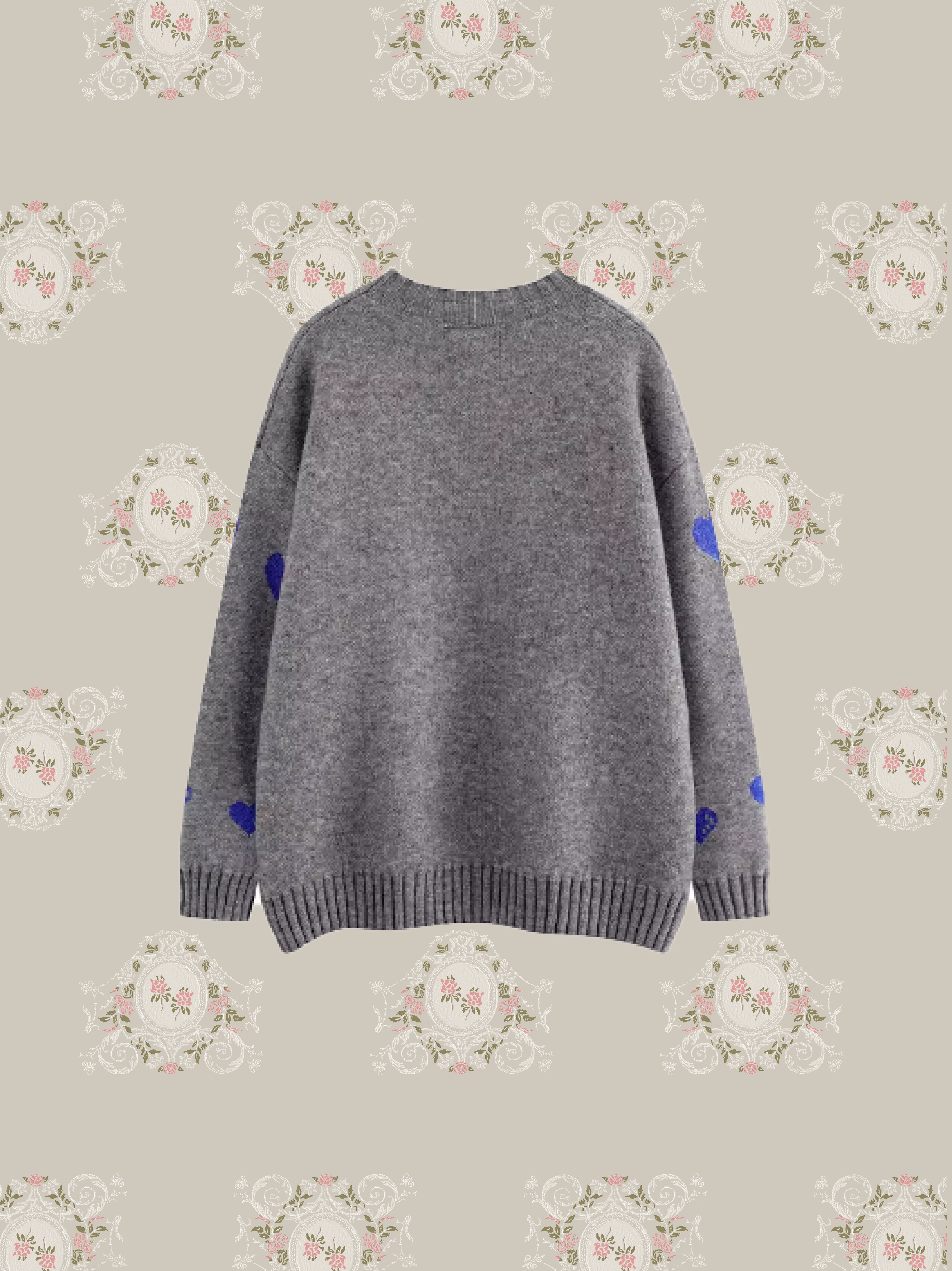 Baby Bear Jacquard Lace Up Sweater/ベビーベアジャカードレースアップセーター