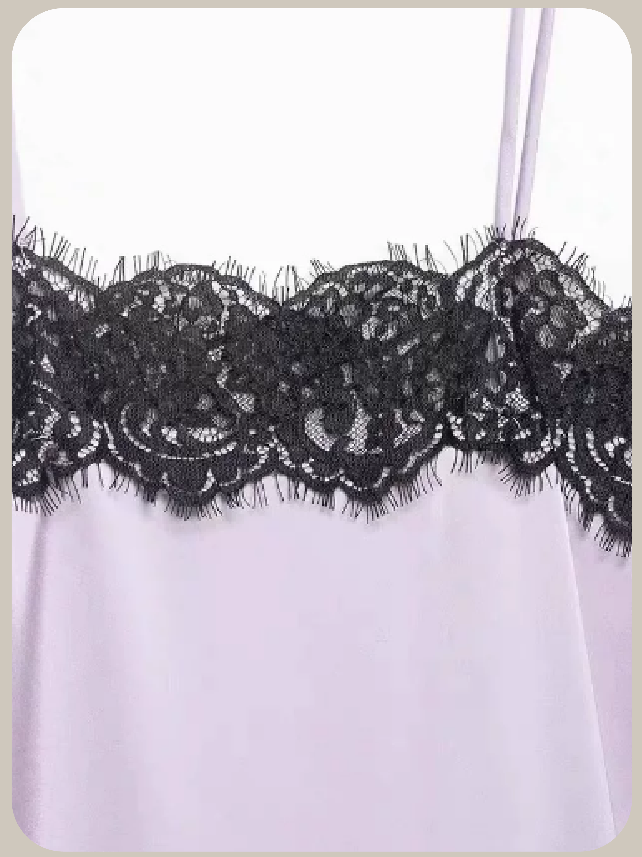 Satin Lace Trim Cami/サテンレーストリムキャミ