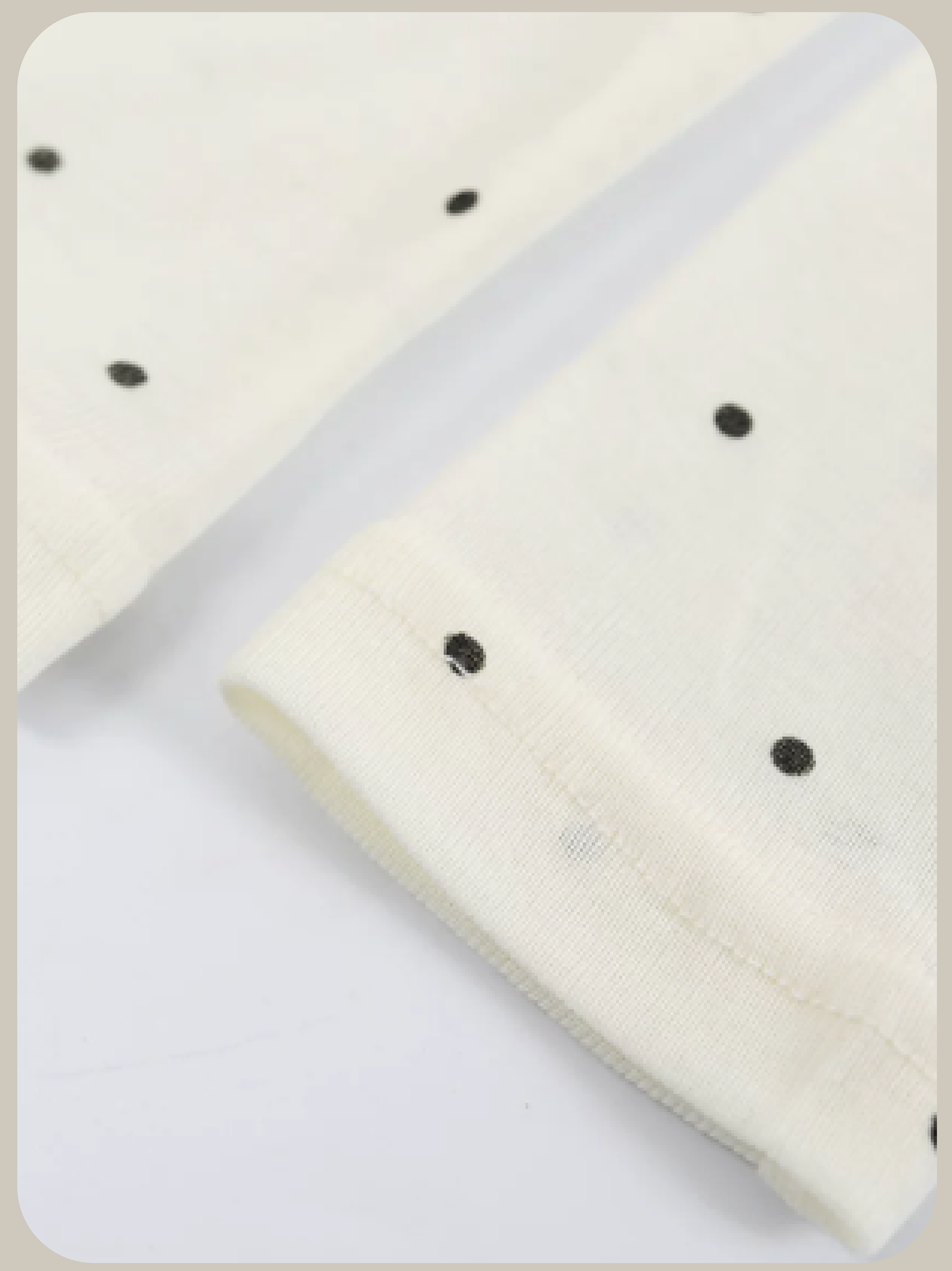 White Polka Dot Ruffle Long Sleeve T/ホワイトドット柄フリル長袖Tシャツ