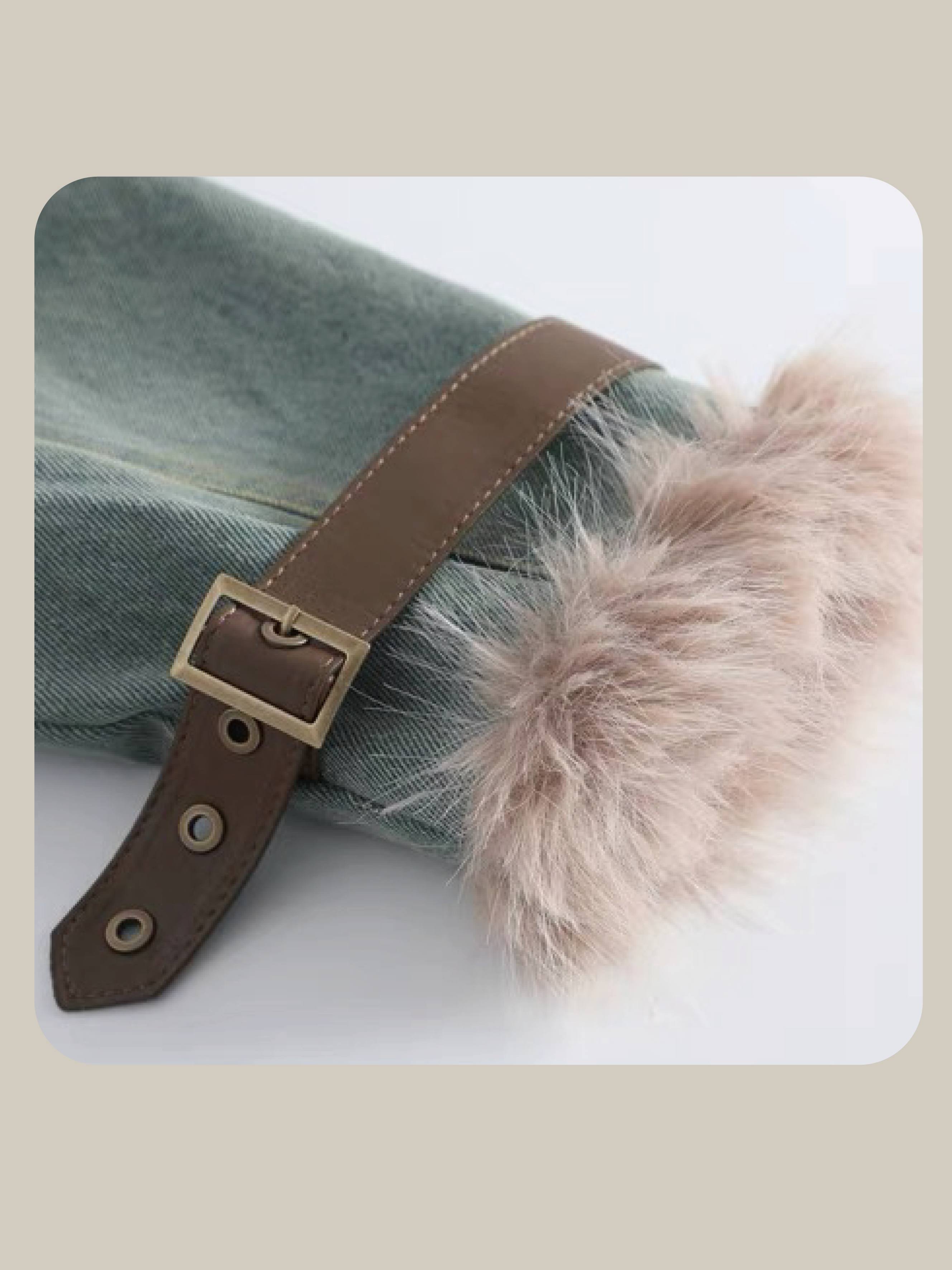Fur Stitching Denim Inner Down Coat ファーステッチデニムインナーダウンコート